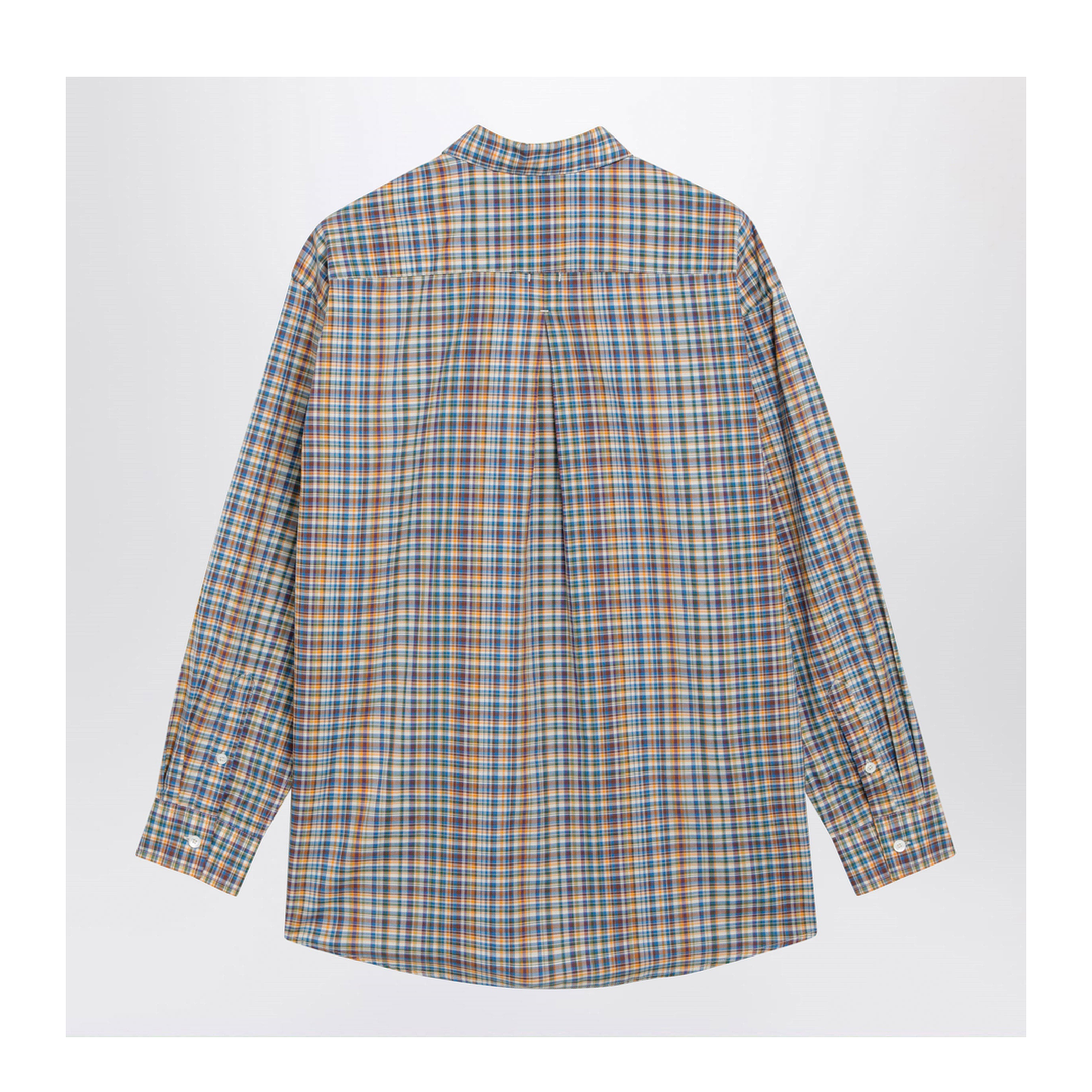 MAYFEYR - Toteme - Oversized Checked Shirt In Blue/Orange Organic Cotton - 263-WRT0480FB0694416