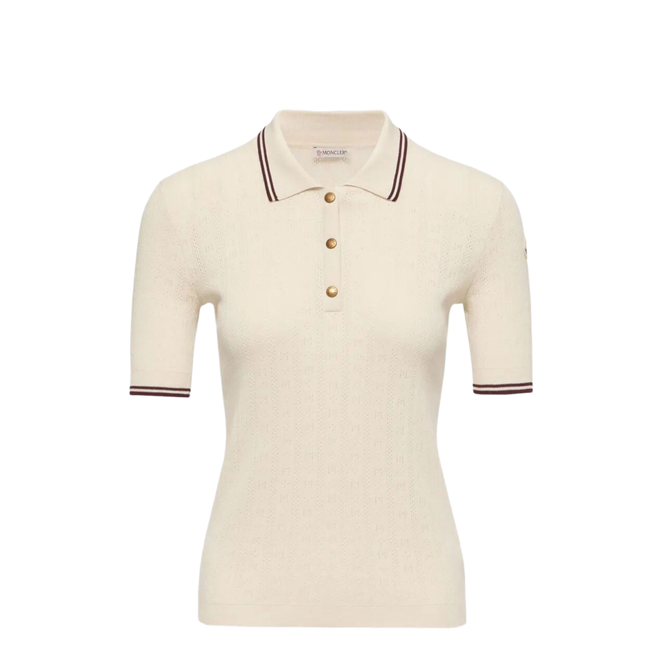 MAYFEYR - Moncler - Rhombus And Logo Pattern Cotton Polo Shirt - L10939A00005M9371