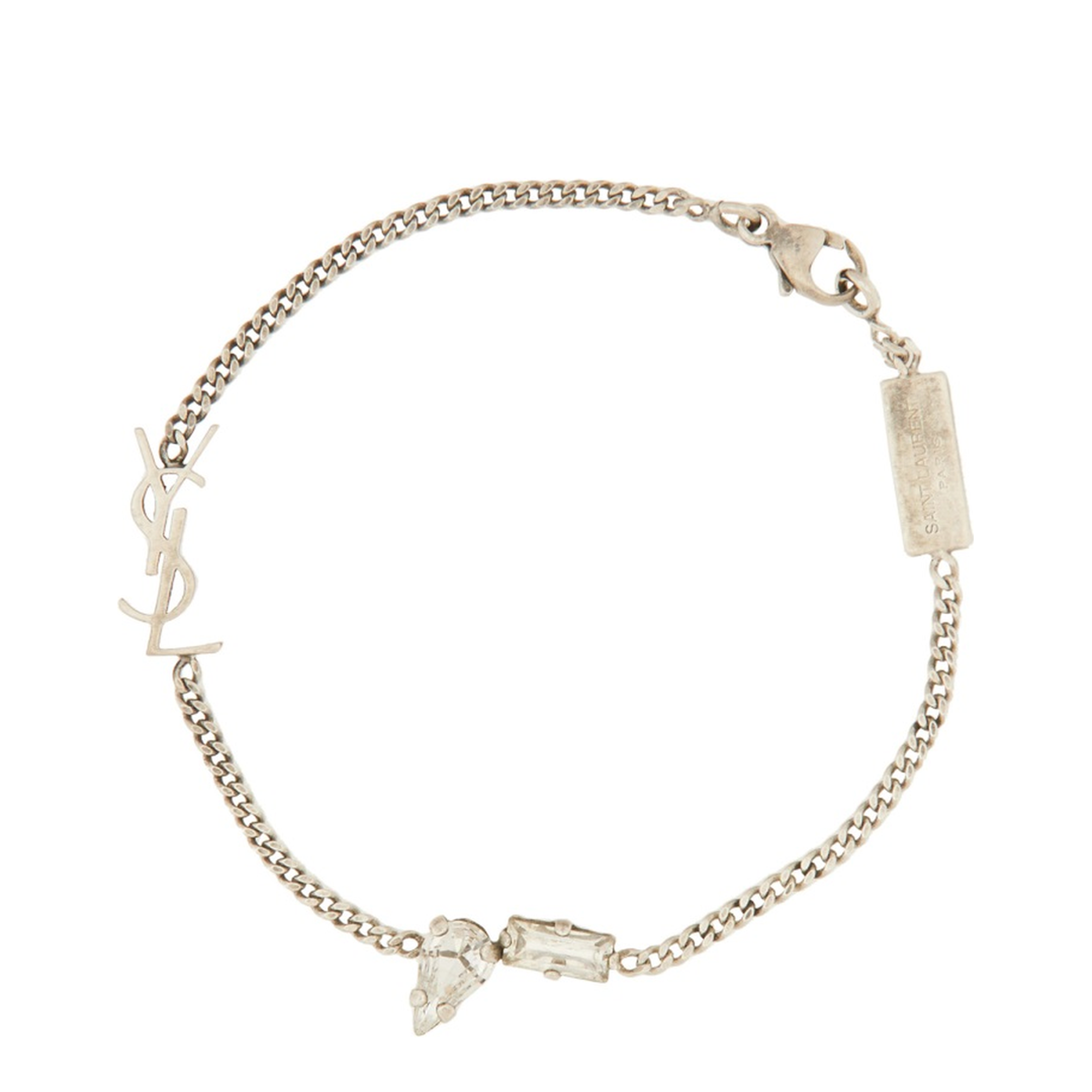 CASSANDRE Charm Bracelet in Metal and Rhinestone