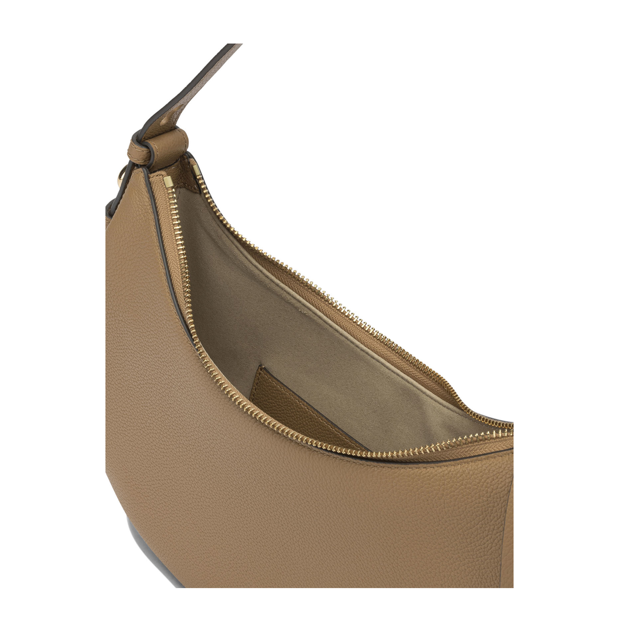 Romy Medium Pebbled Leather Hobo Bag - Cognac