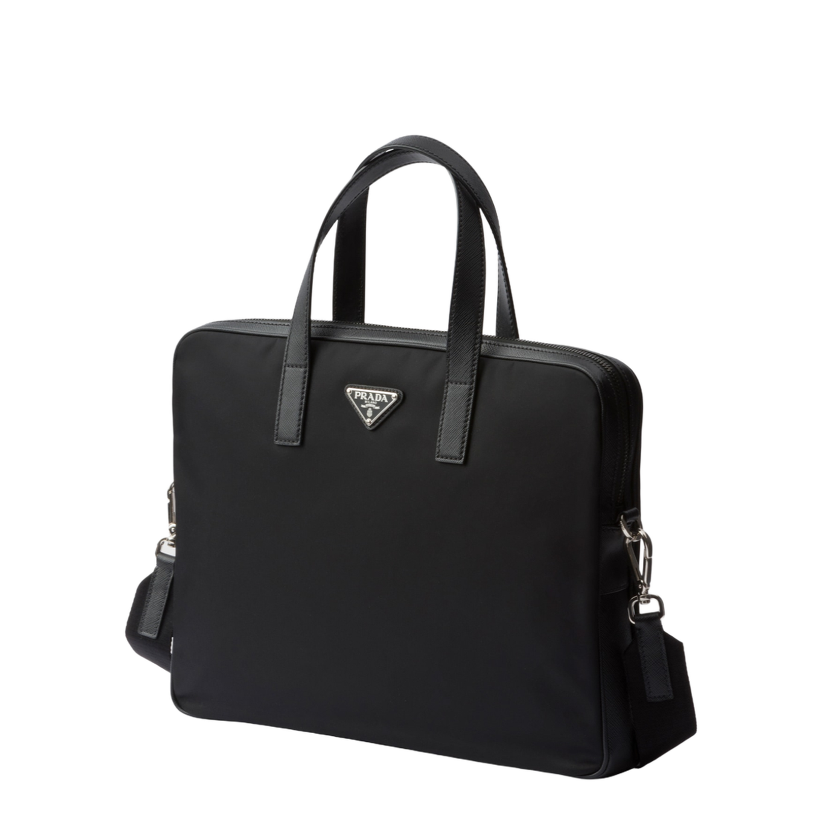 Black Recycled Nylon Briefcase