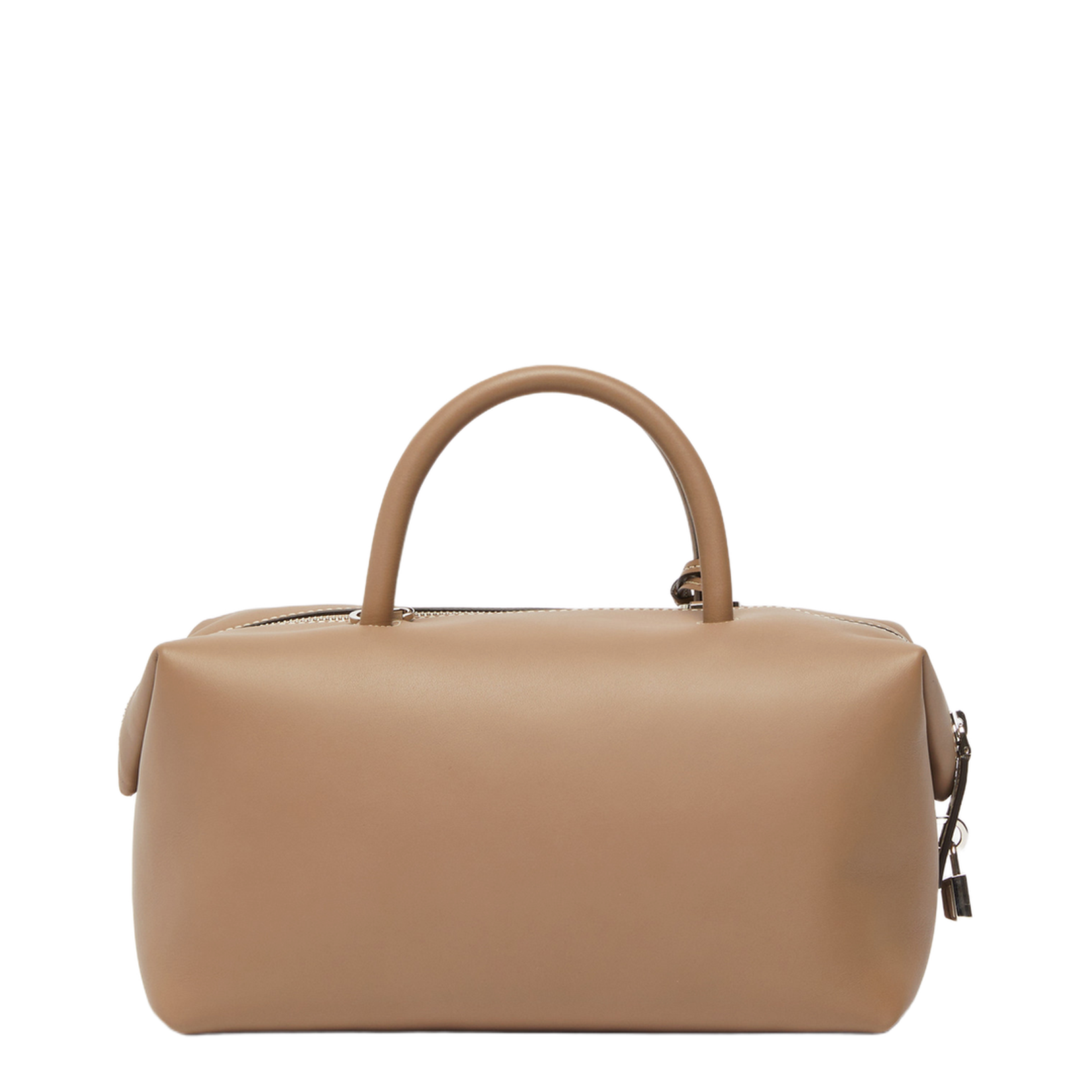 Medium Natural Leather Bowler Bag