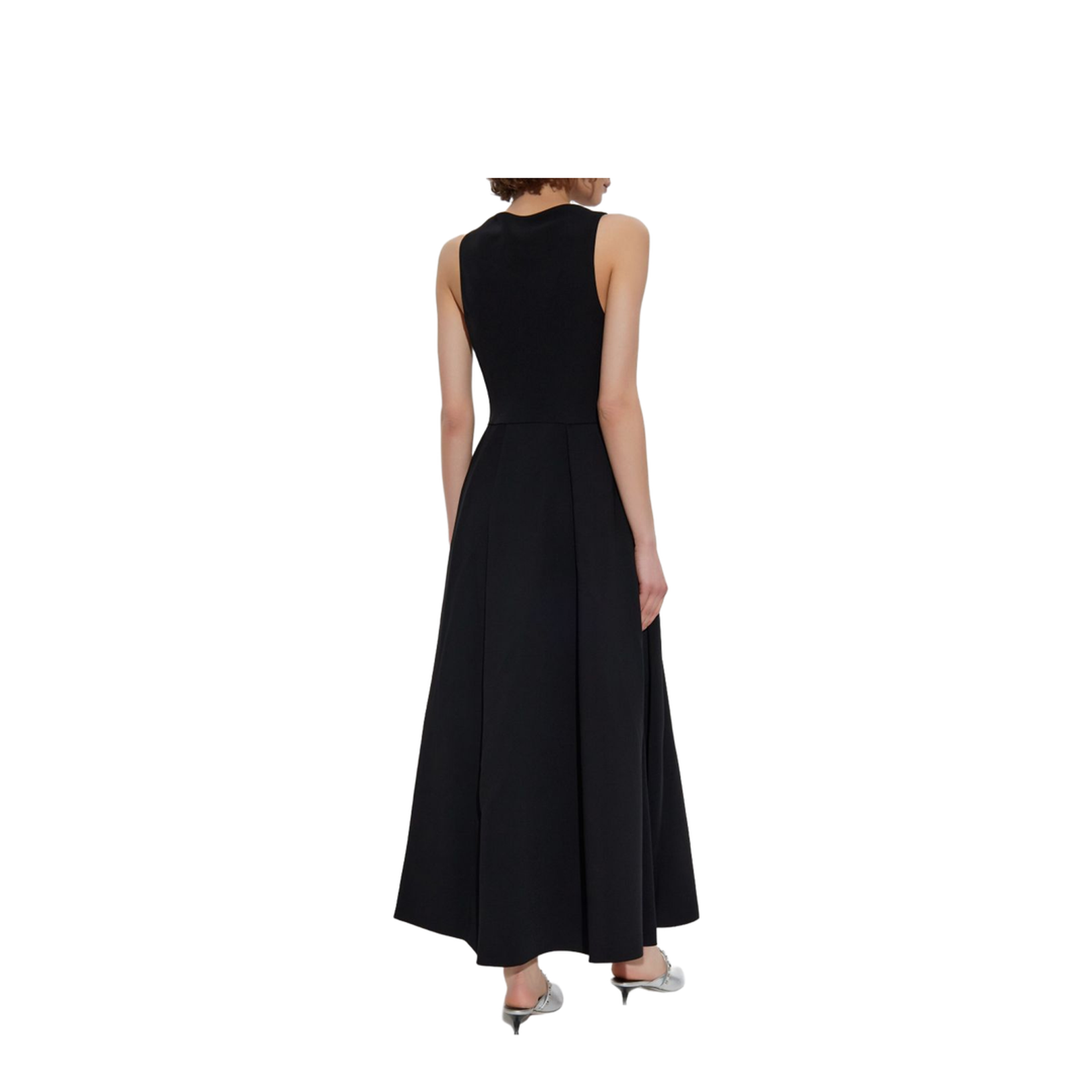 Technical Cady Sleeveless Dress with Pleats