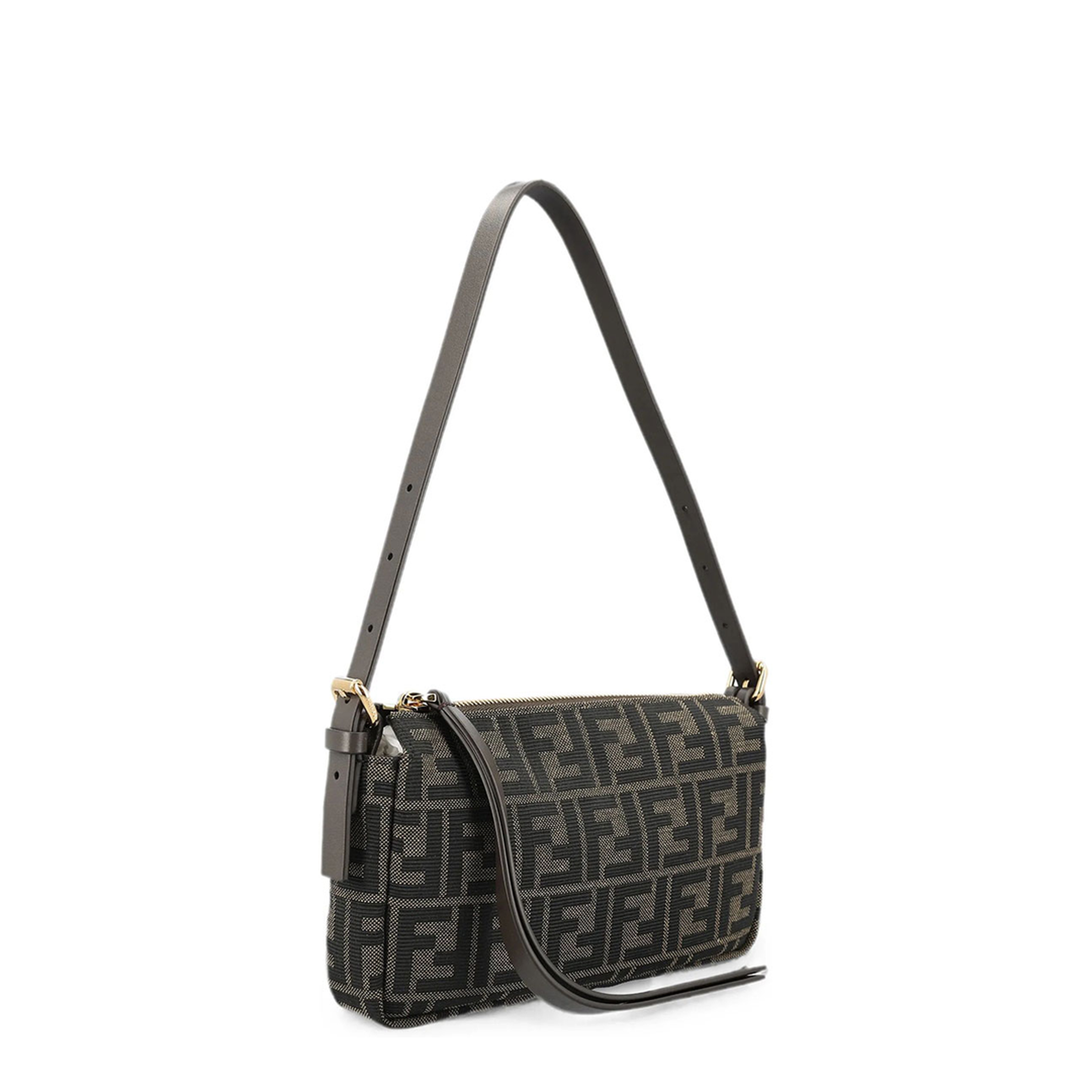 MAYFEYR - Fendi - Zip Top Small Bag In Jacquard Fabric Ff Zucca - 8BS123B17A
