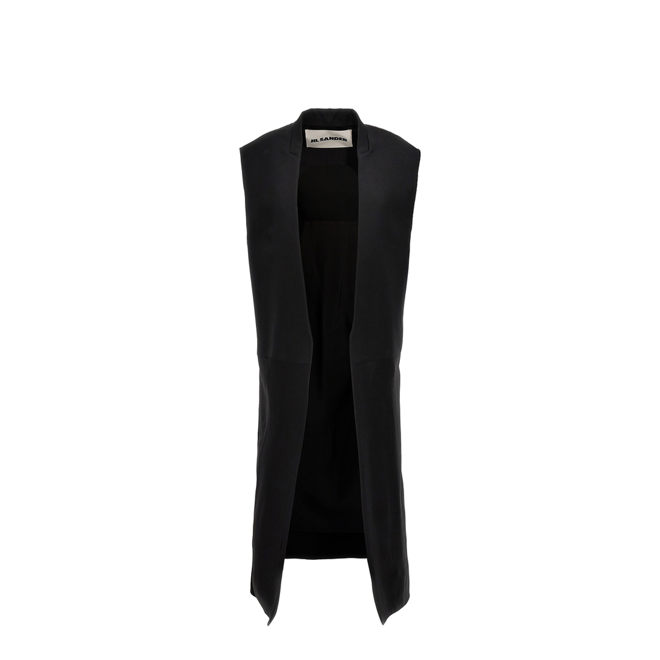 Two-material long vest