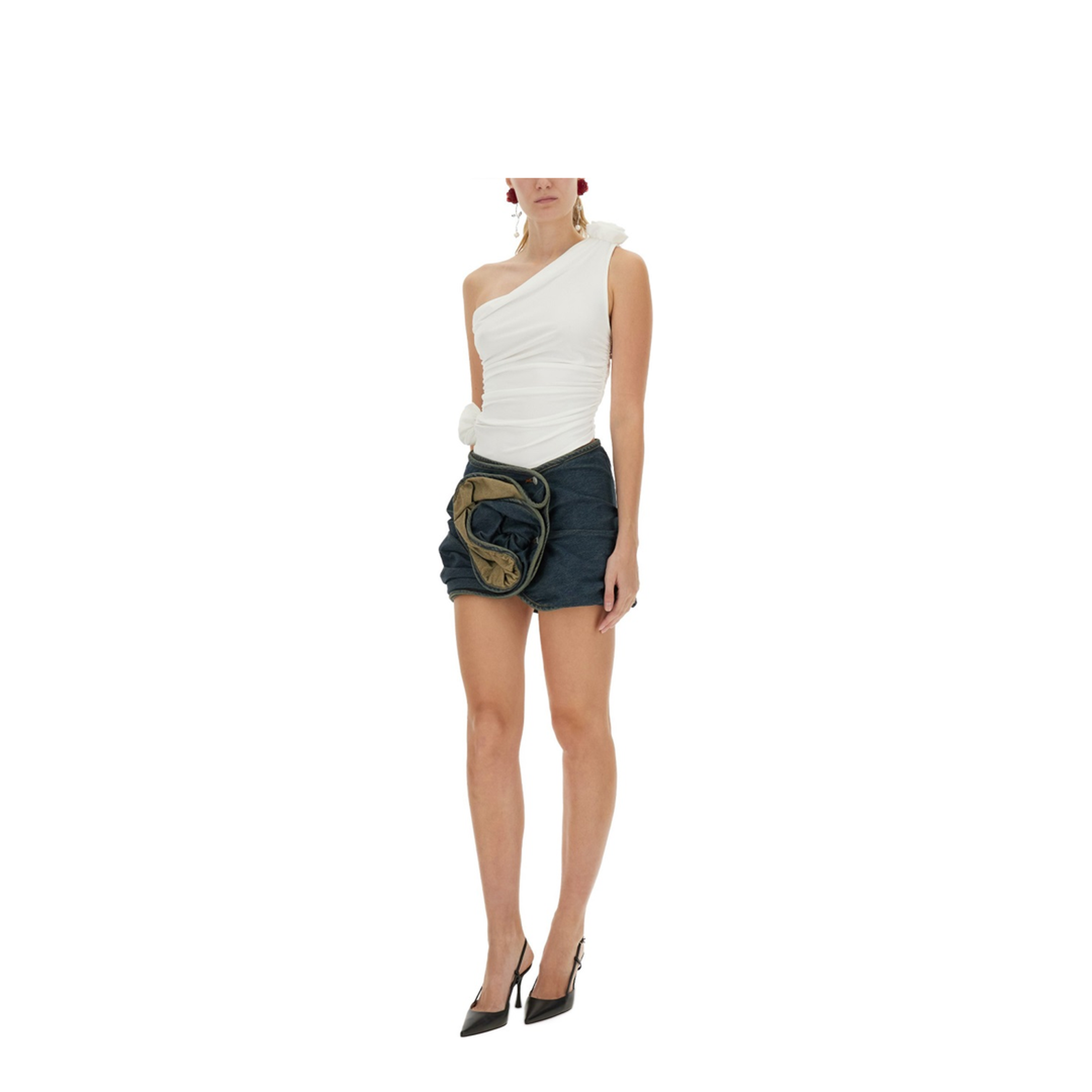 MAYFEYR - Magda Butrym - Miniskirt With Floral Appliqu S - 311725VNTGBLUE