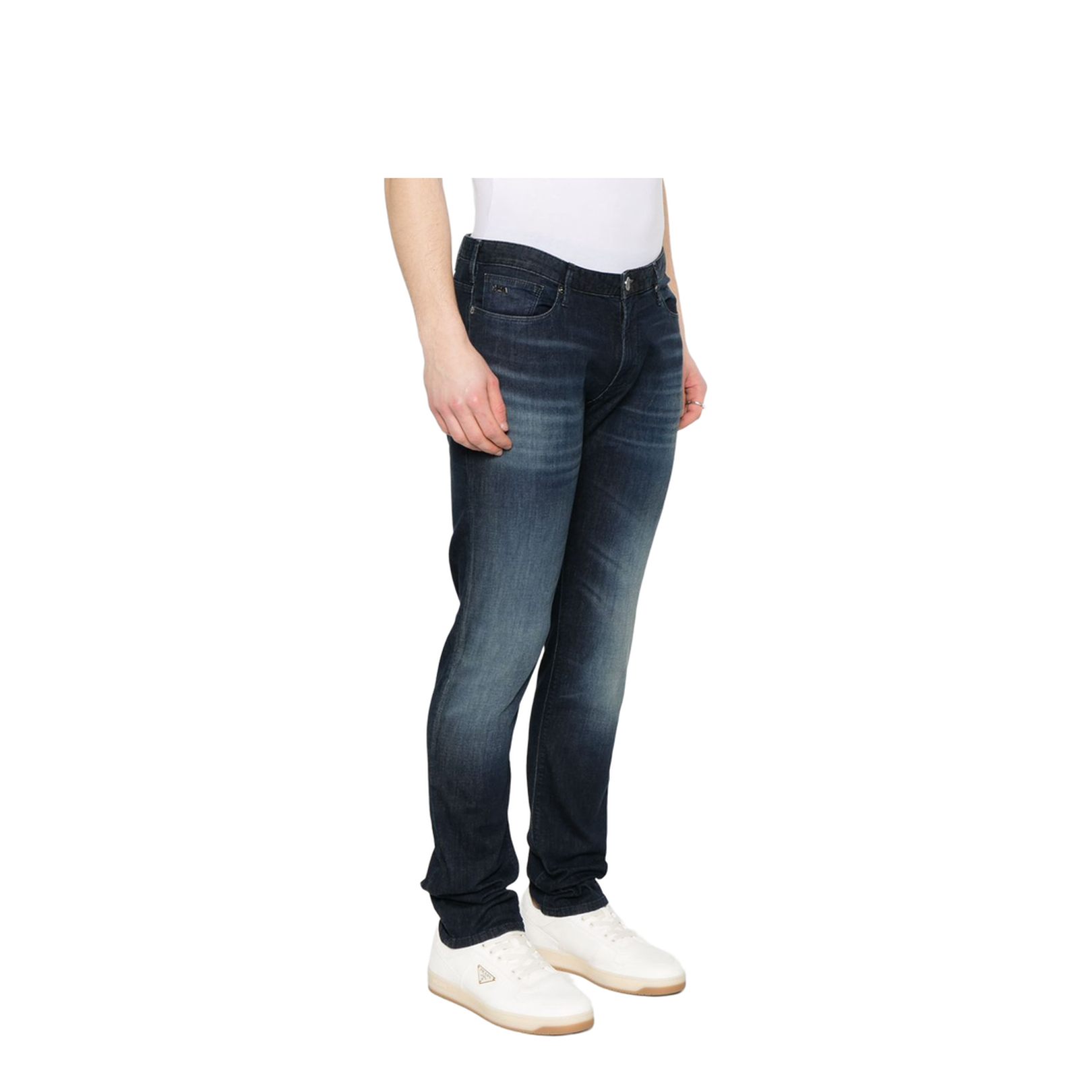 Indigo Blue Concealed Fly Classic Five Pocket Trousers