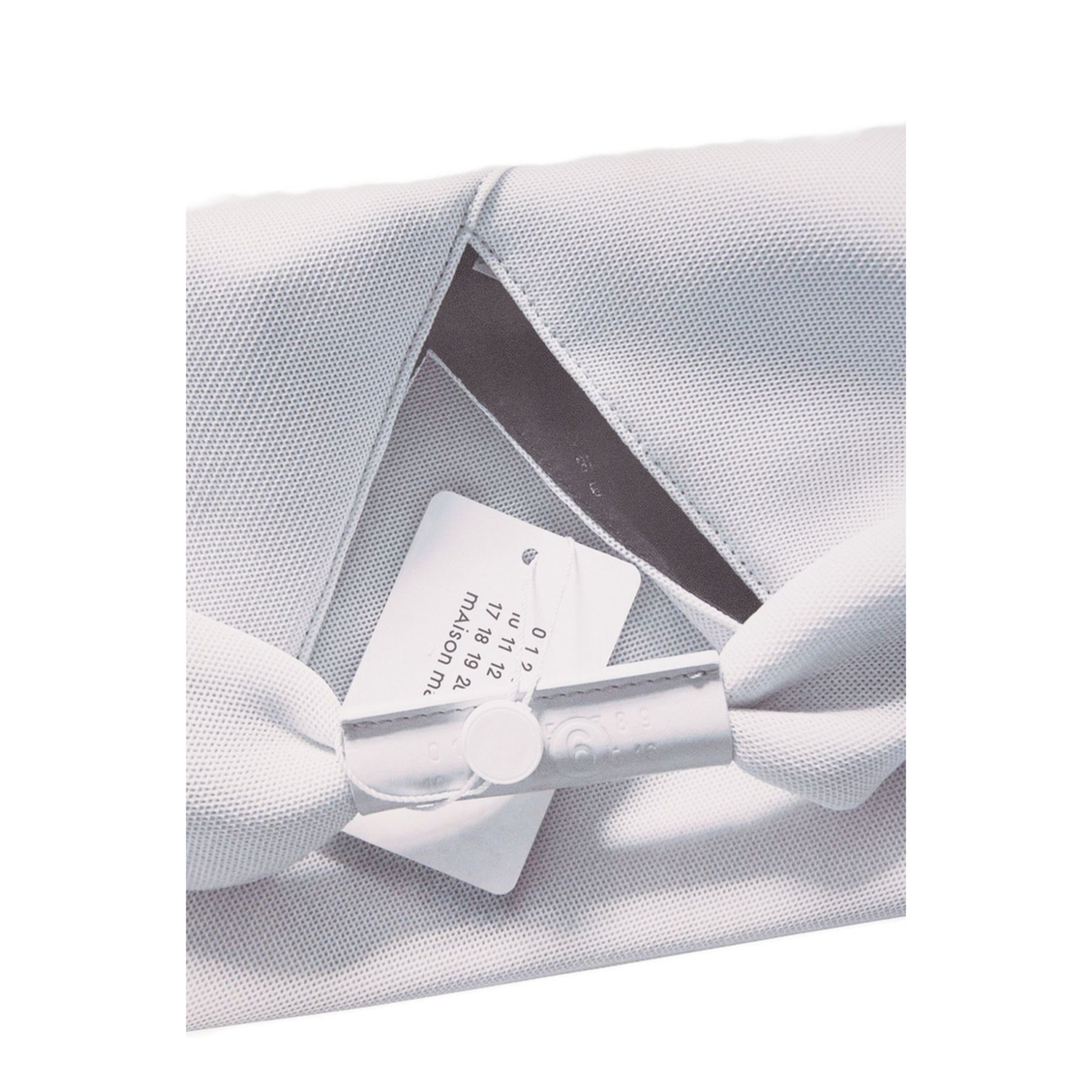 Folded Clutch Coated Polyester Clutch - White