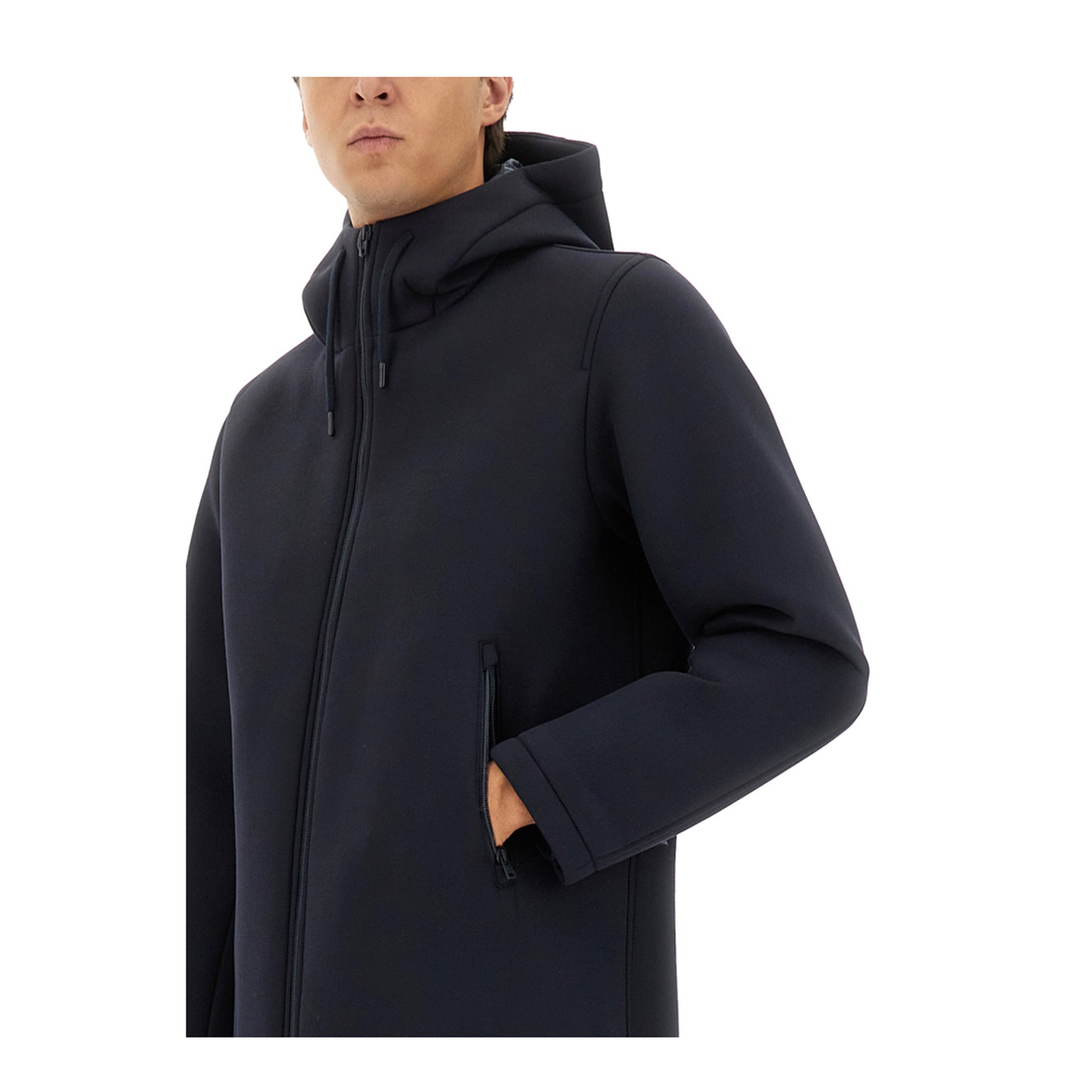 Long Parka in Three Layers Scuba