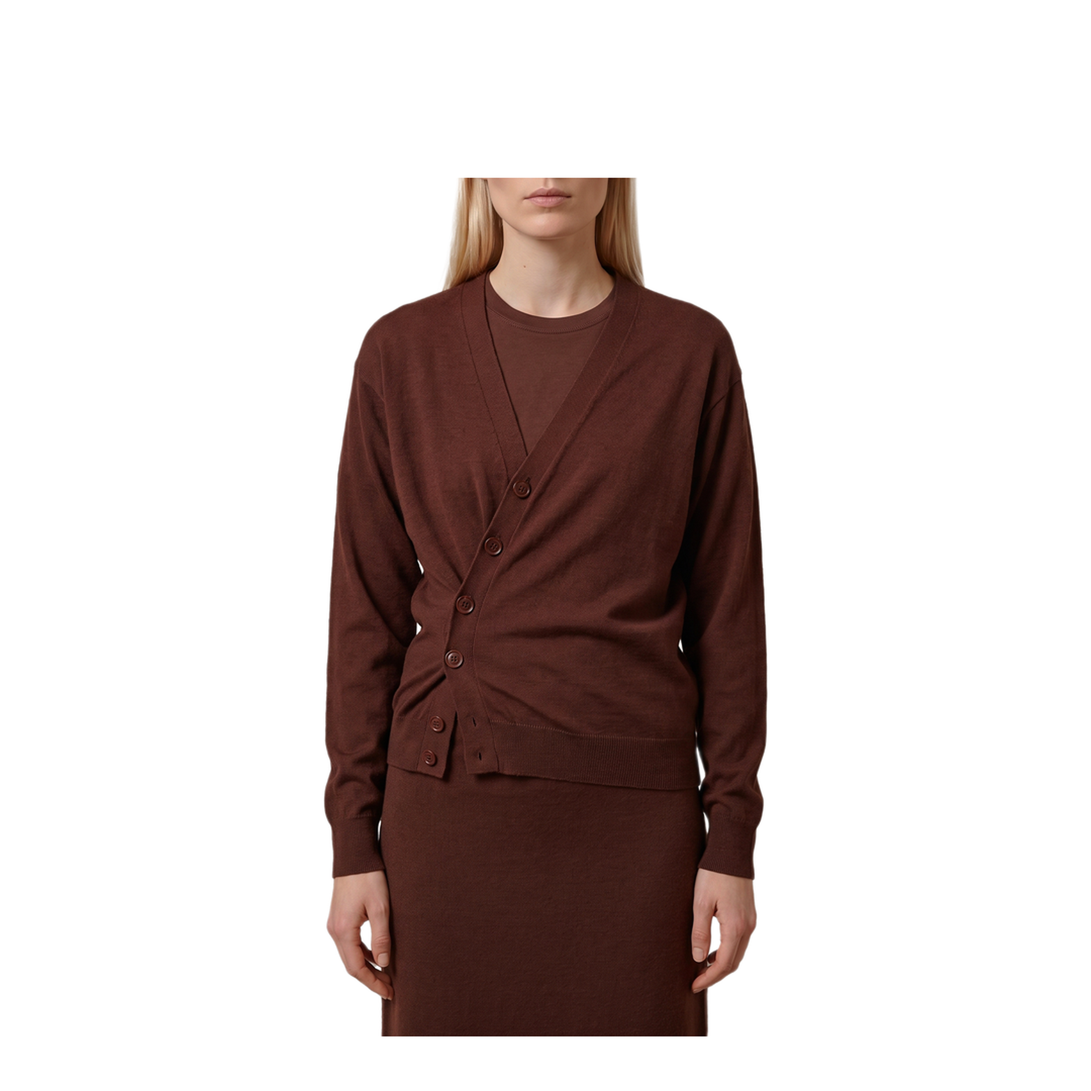 MAYFEYR - Lemaire - Acajou Relaxed Twisted Cardigan - PO0052LK1063RE401