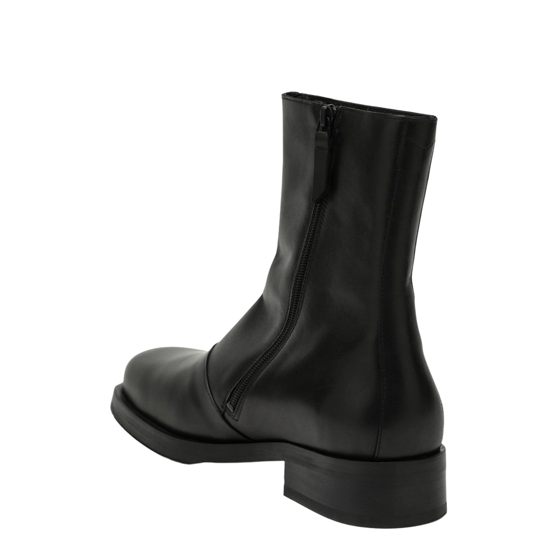 Black Leather Ankle Boot