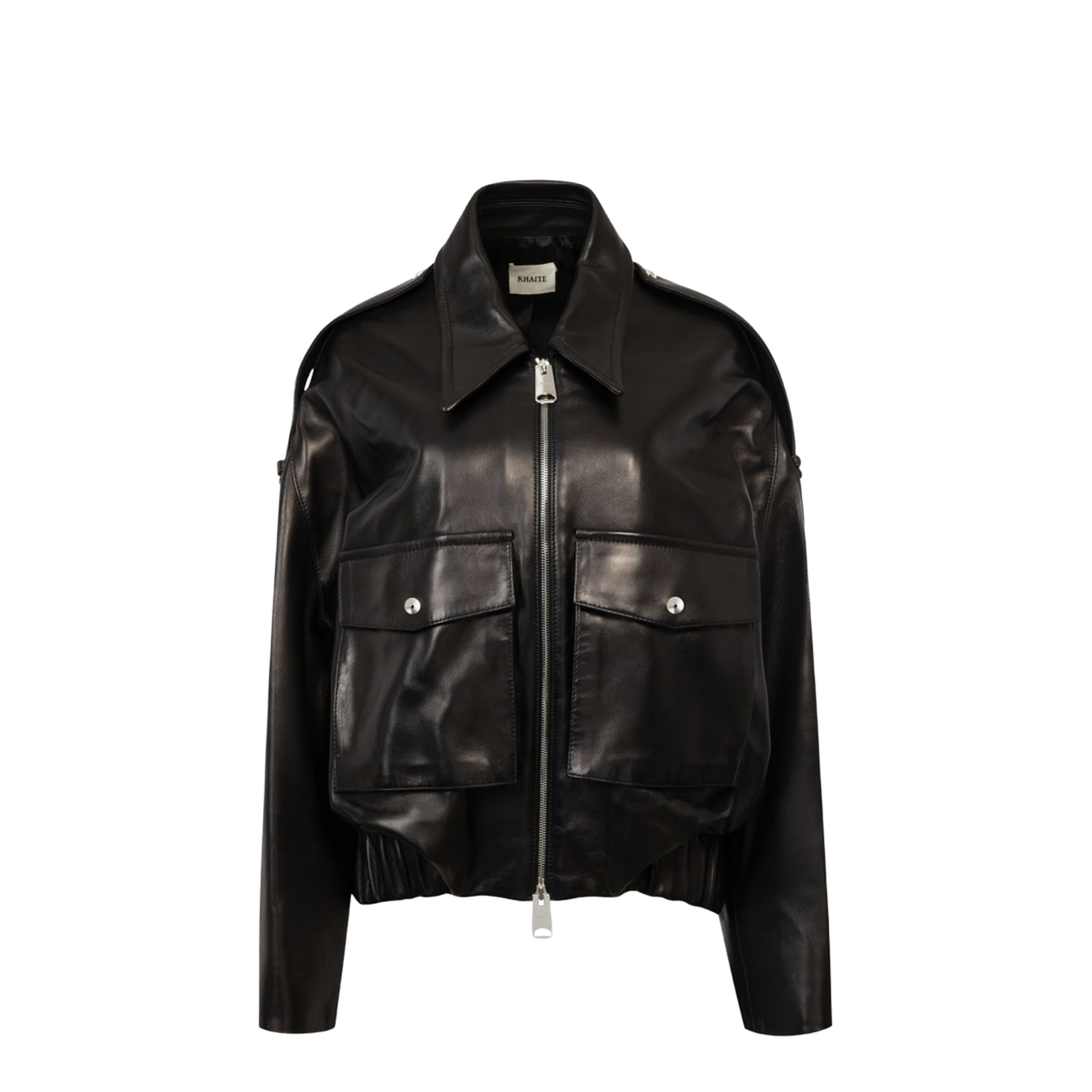 Black Front Zip Fastening Jacket