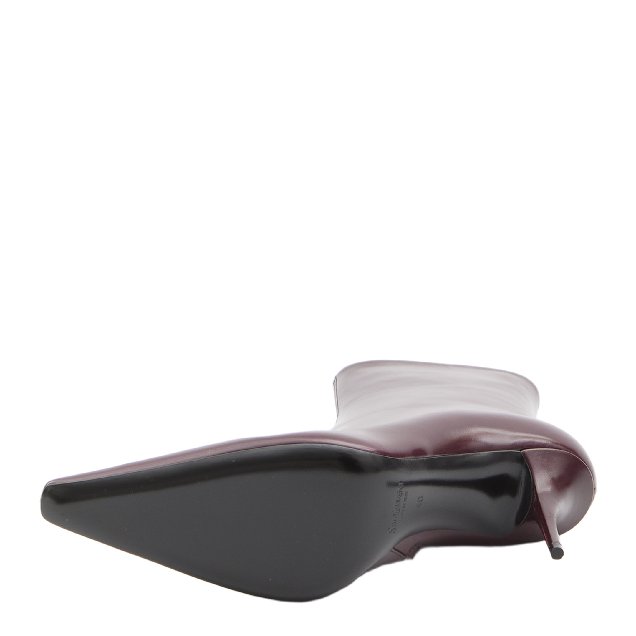 Ashley Booties in Smooth Leather in Bordeaux