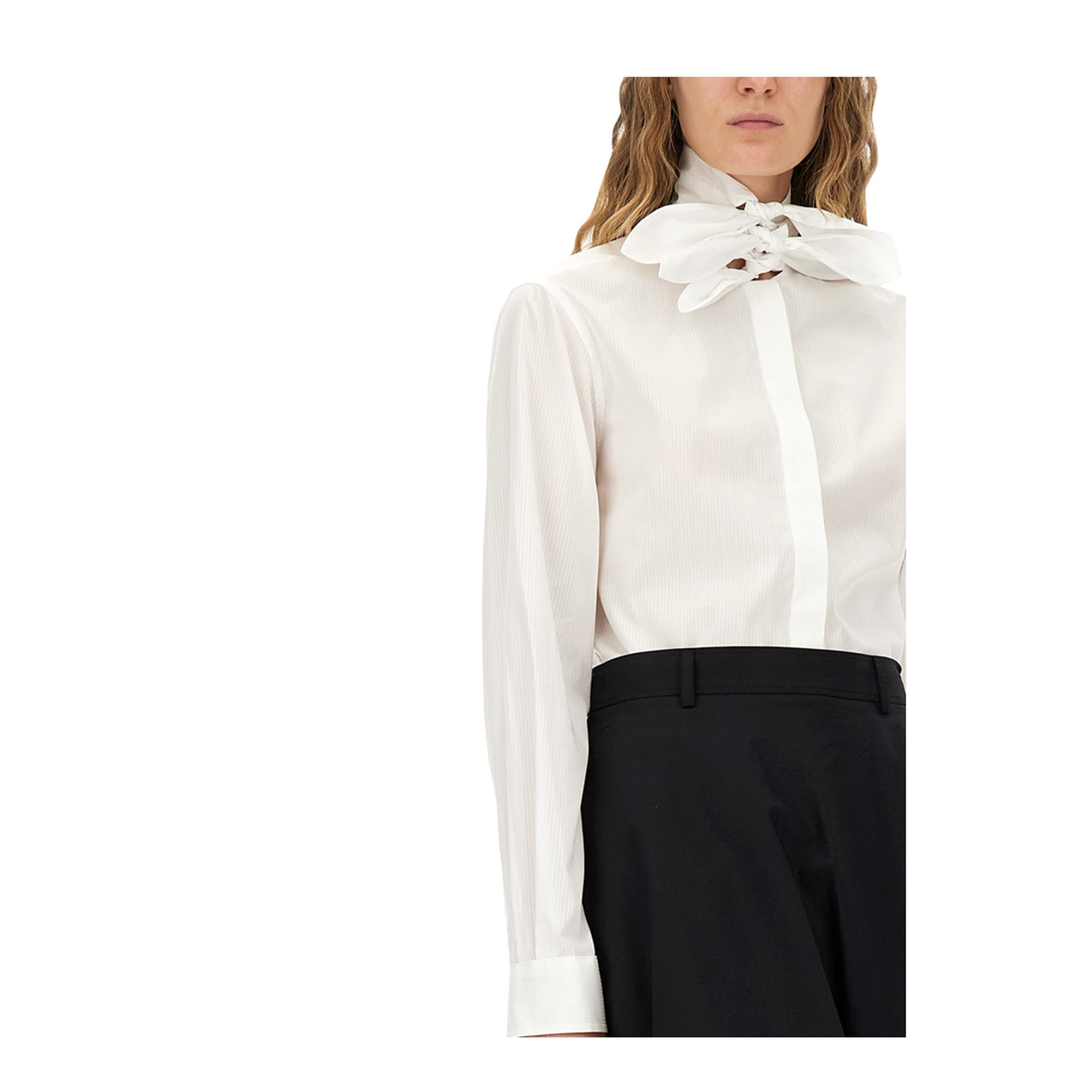 Cotton Poplin Jacquard Shirt