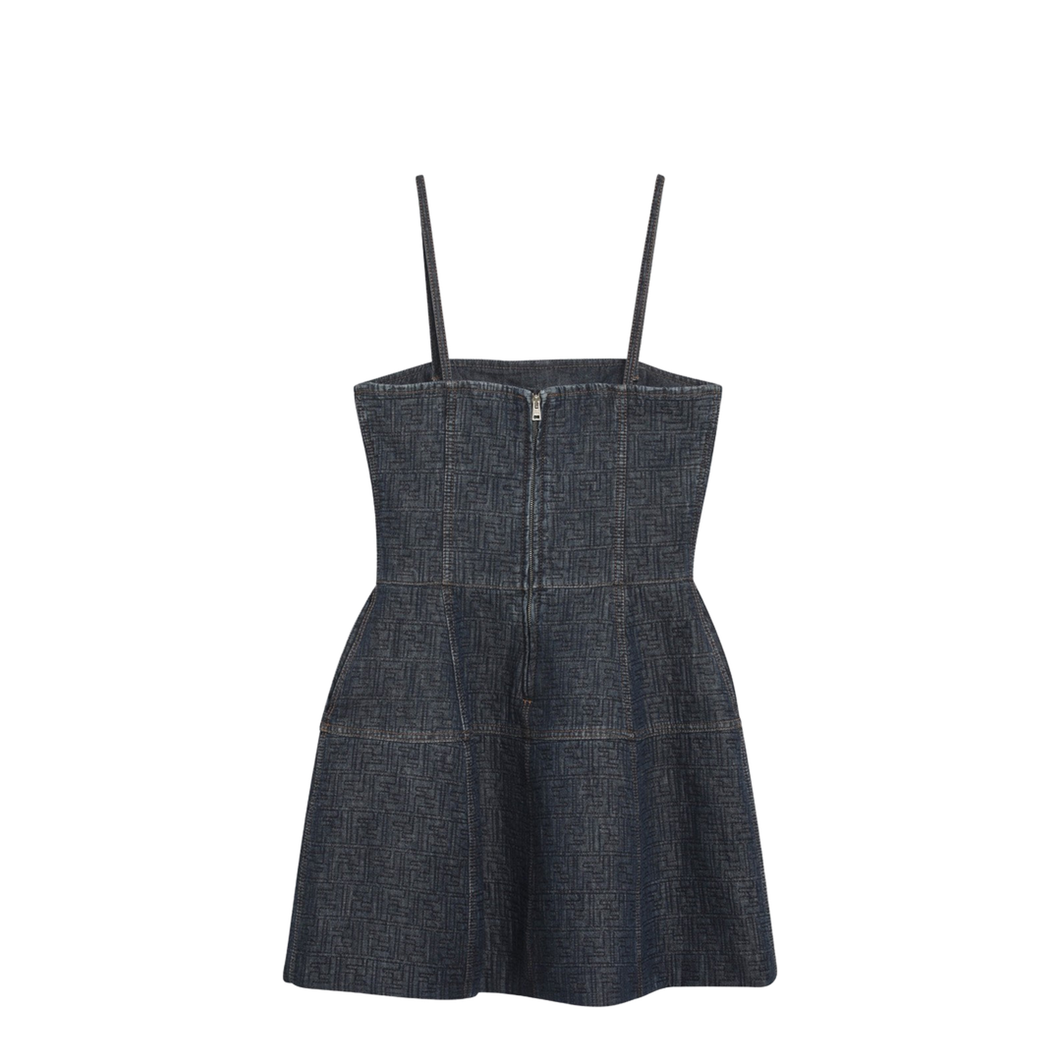 Dark Blue FF Denim Bustier Dress