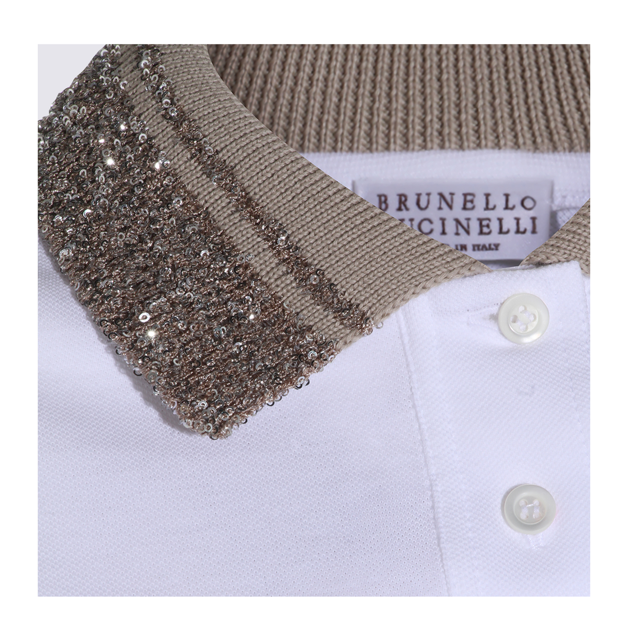Polo Shirt With Dazzling Collar