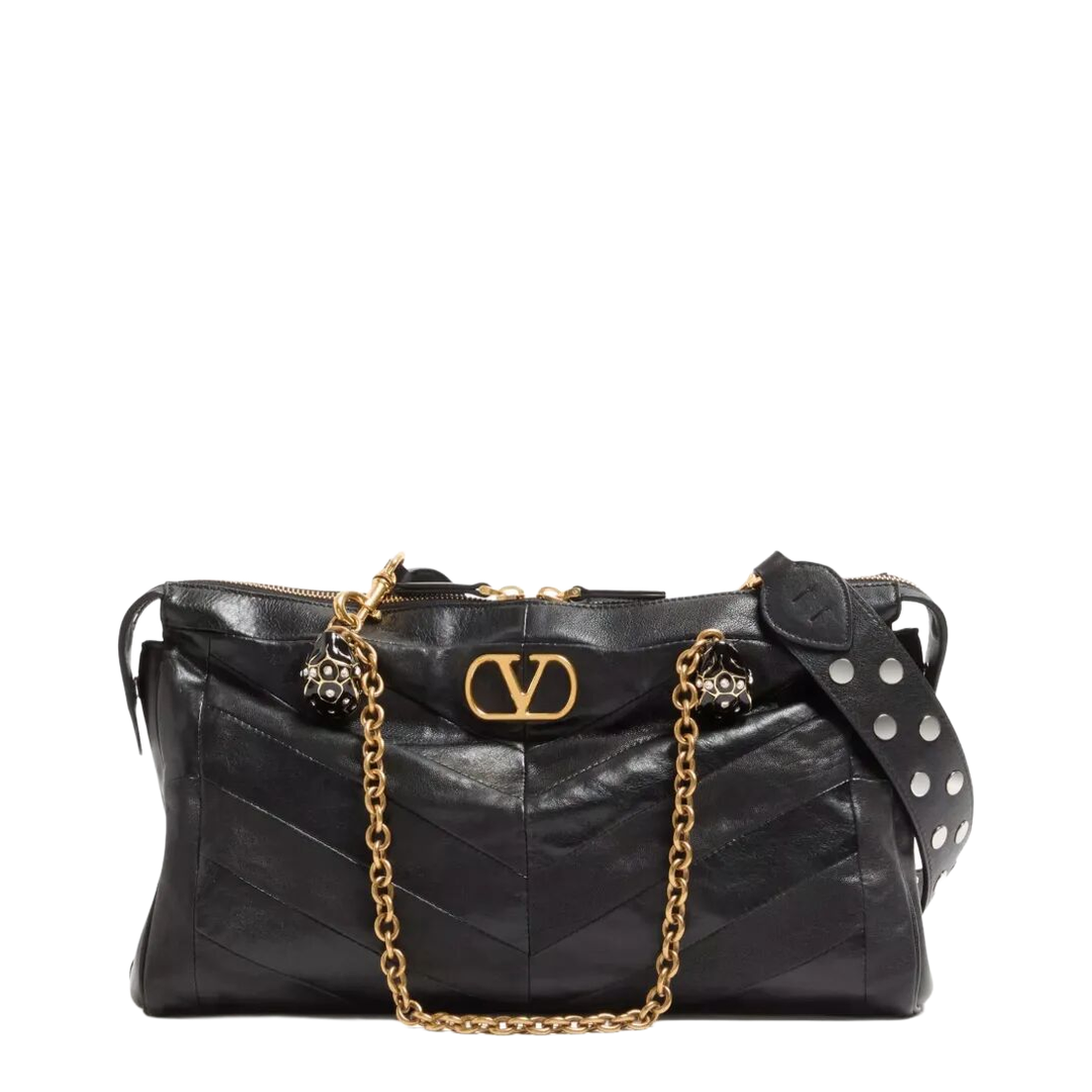 MAYFEYR - Valentino - Panthea Shoulder Bag In Nappa Leather With Chevron Pattern - WB0S70UYF