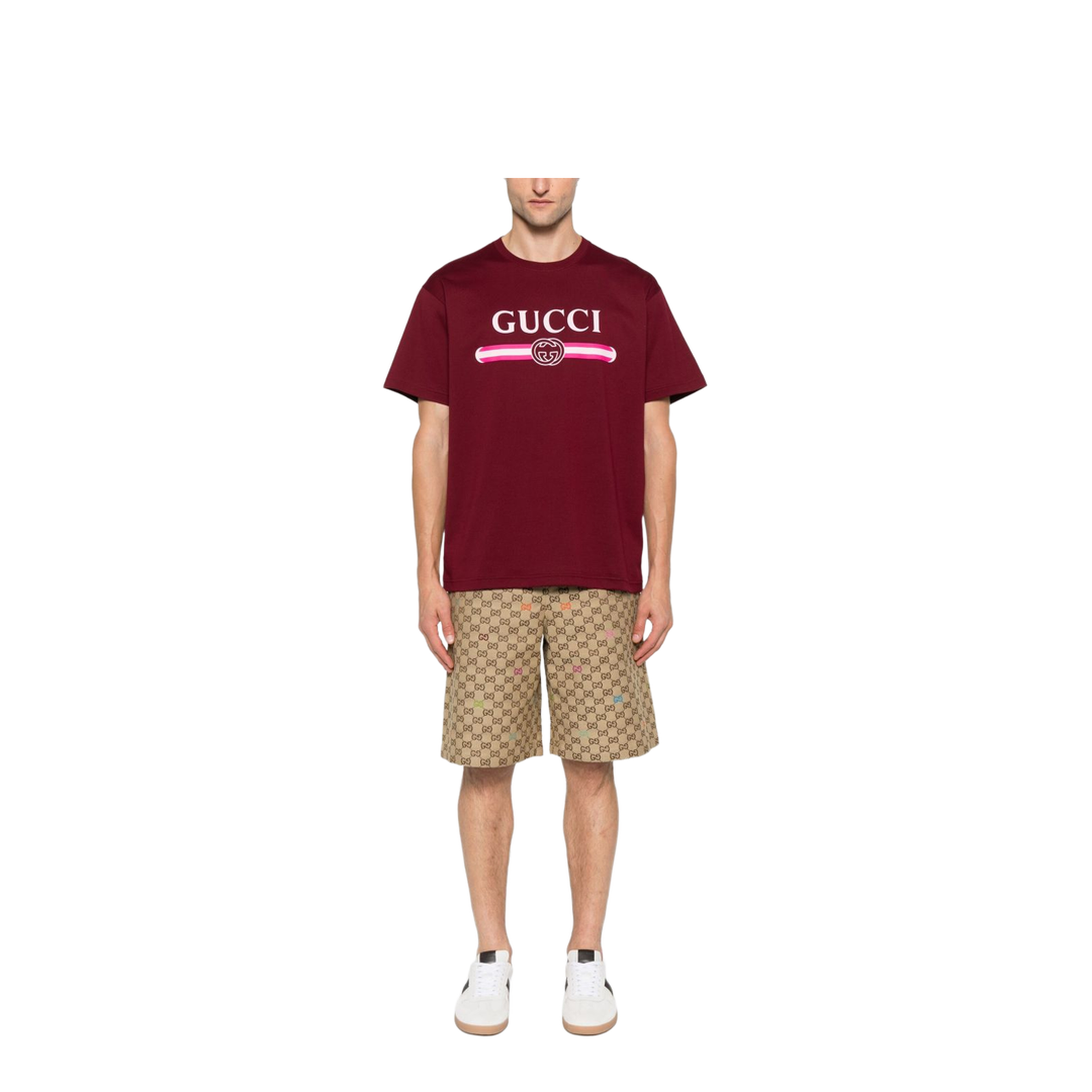 Canvas Shorts in Camel and Dark Brown