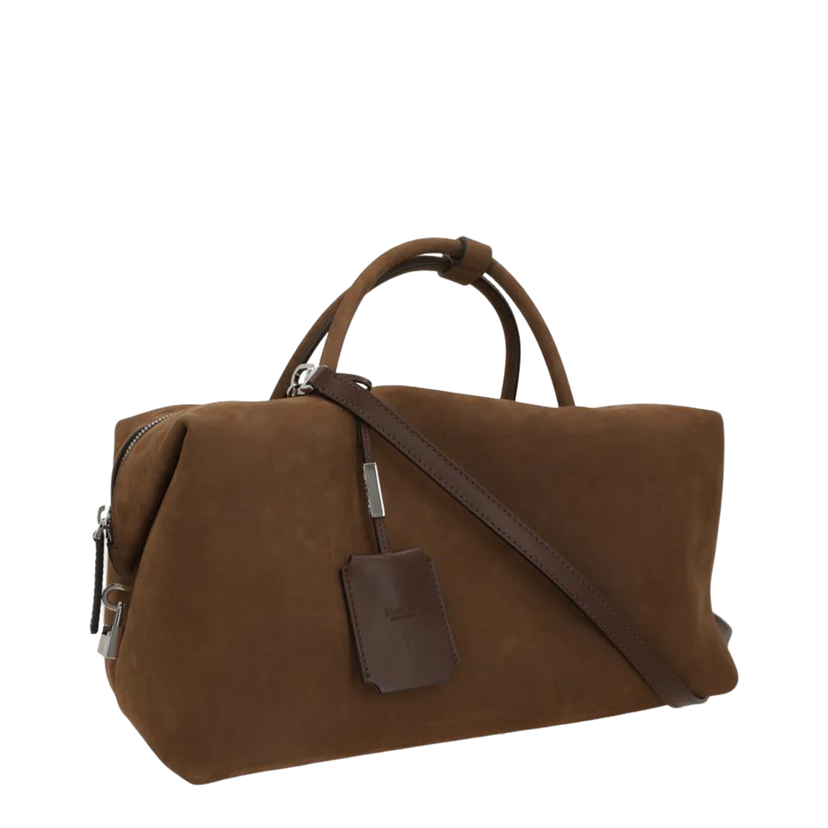 Holdall Large Bowler Bag in Nabuk Brown