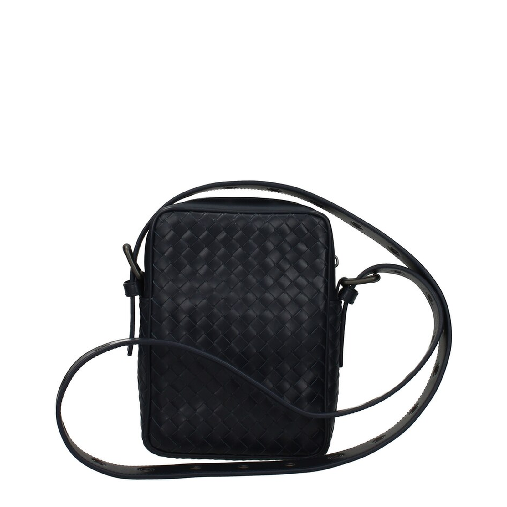 Intrecciato Small Leather Crossbody Bags - Black
