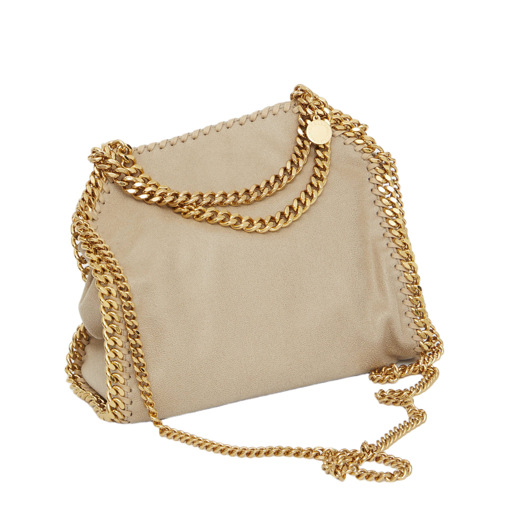 Falabella Mini Matte Vegan Shaggy Deer Tote Bag - Clotted Cream