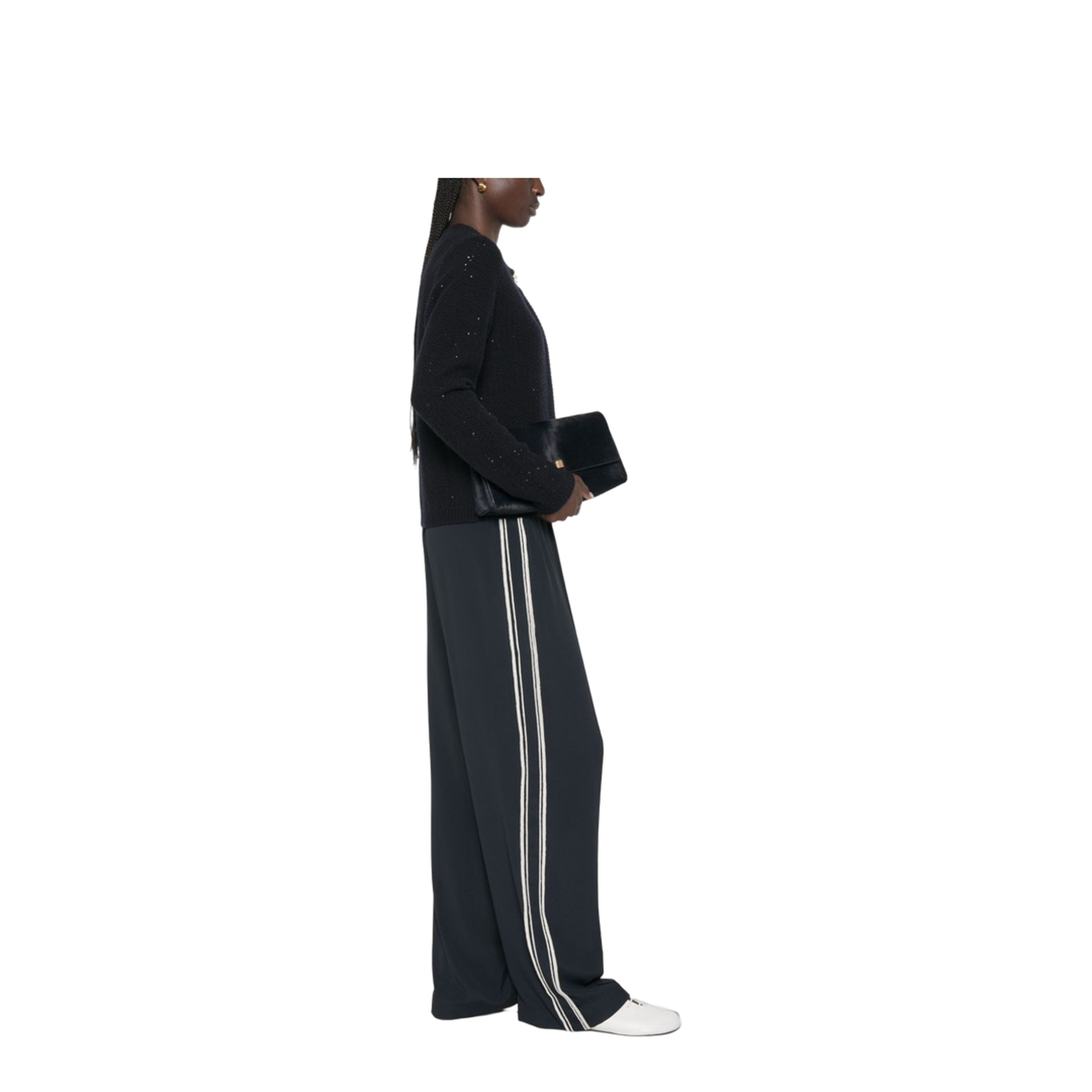 MAYFEYR - Fabiana Filippi - Trousers Navy - PAD216F336M2945146