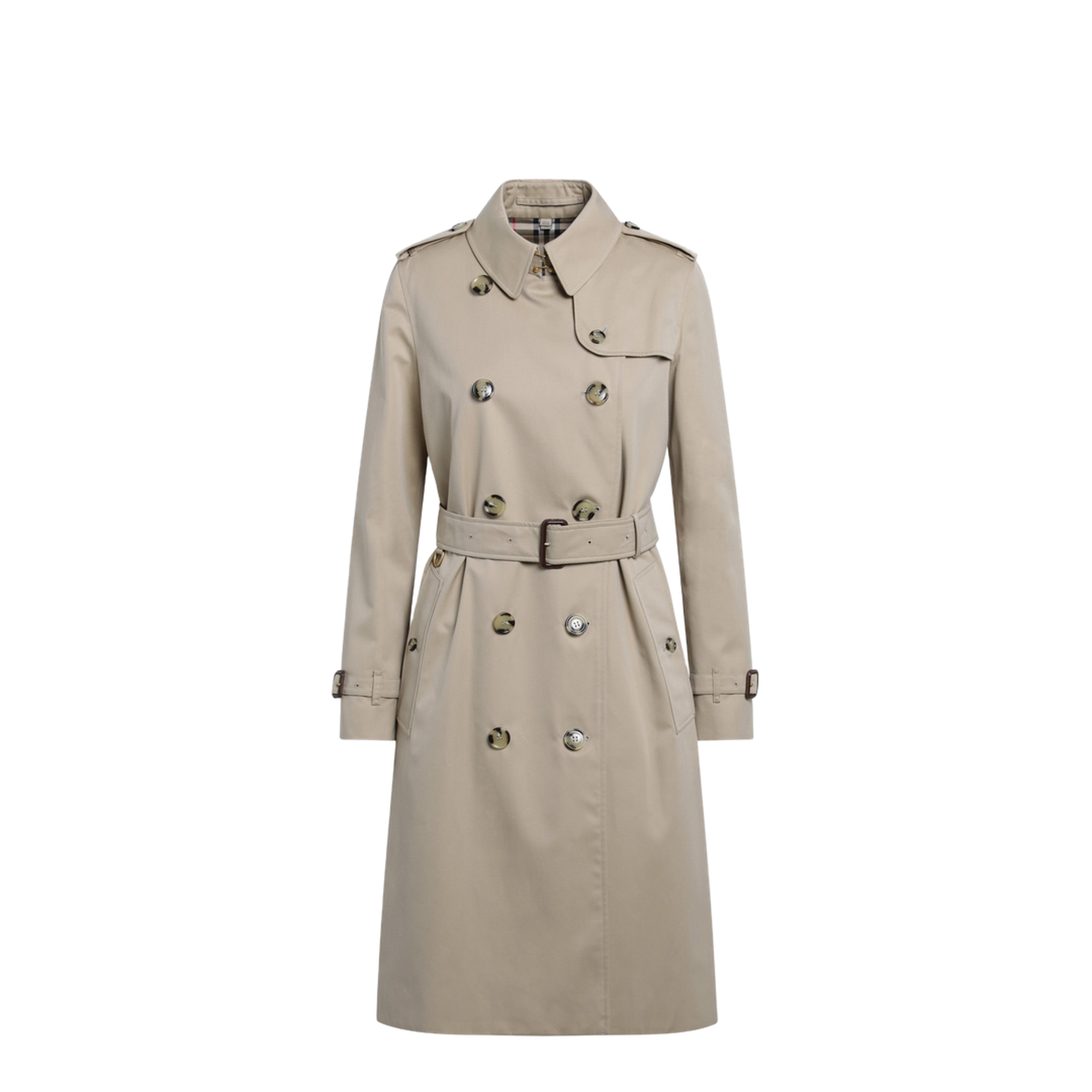 MAYFEYR - Burberry - Long Kensington Heritage Cotton Trench Coat In Honey - 8117249123456A1366