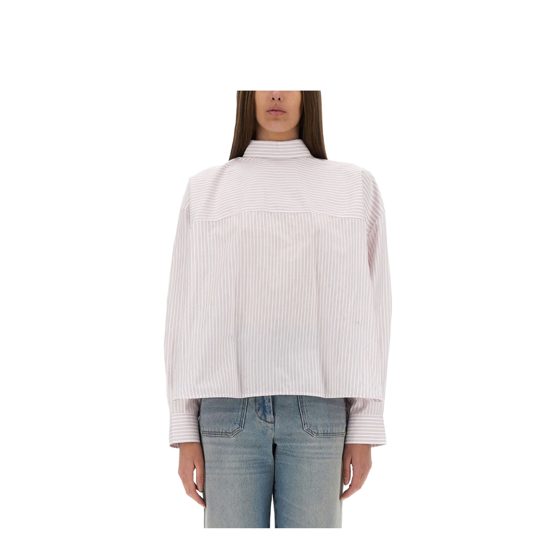 Blouse with Knotted Collar