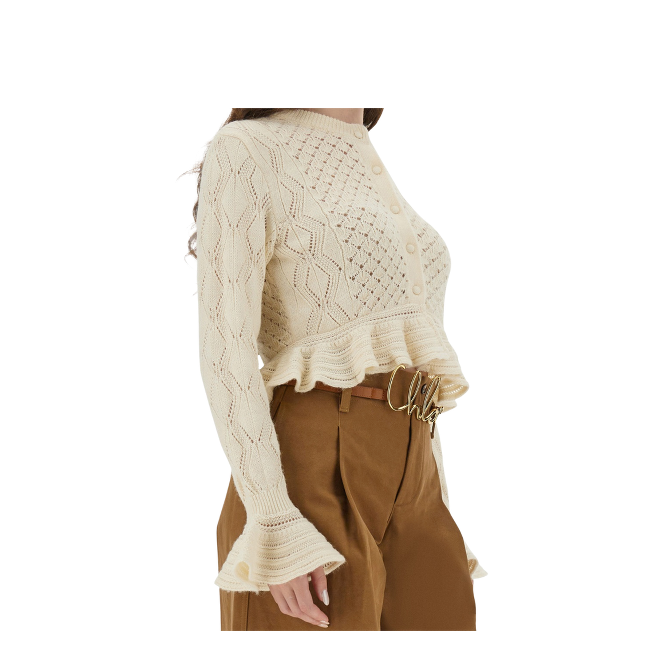 MAYFEYR - Chloè - Crochet Knit Cardigan - 25AMC01590107