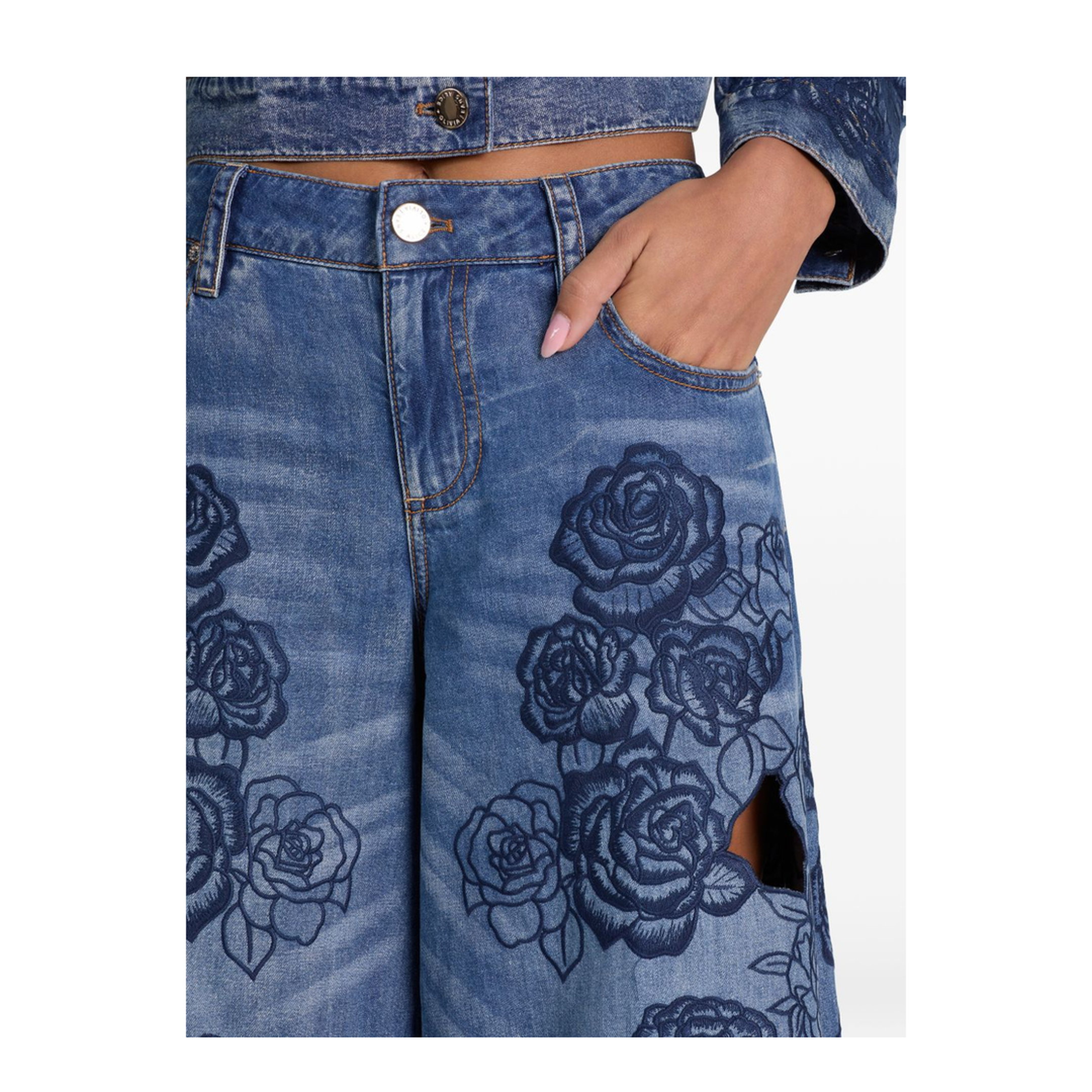 MAYFEYR - Alice + Olivia - Jeans Navy - CD606D06137E437
