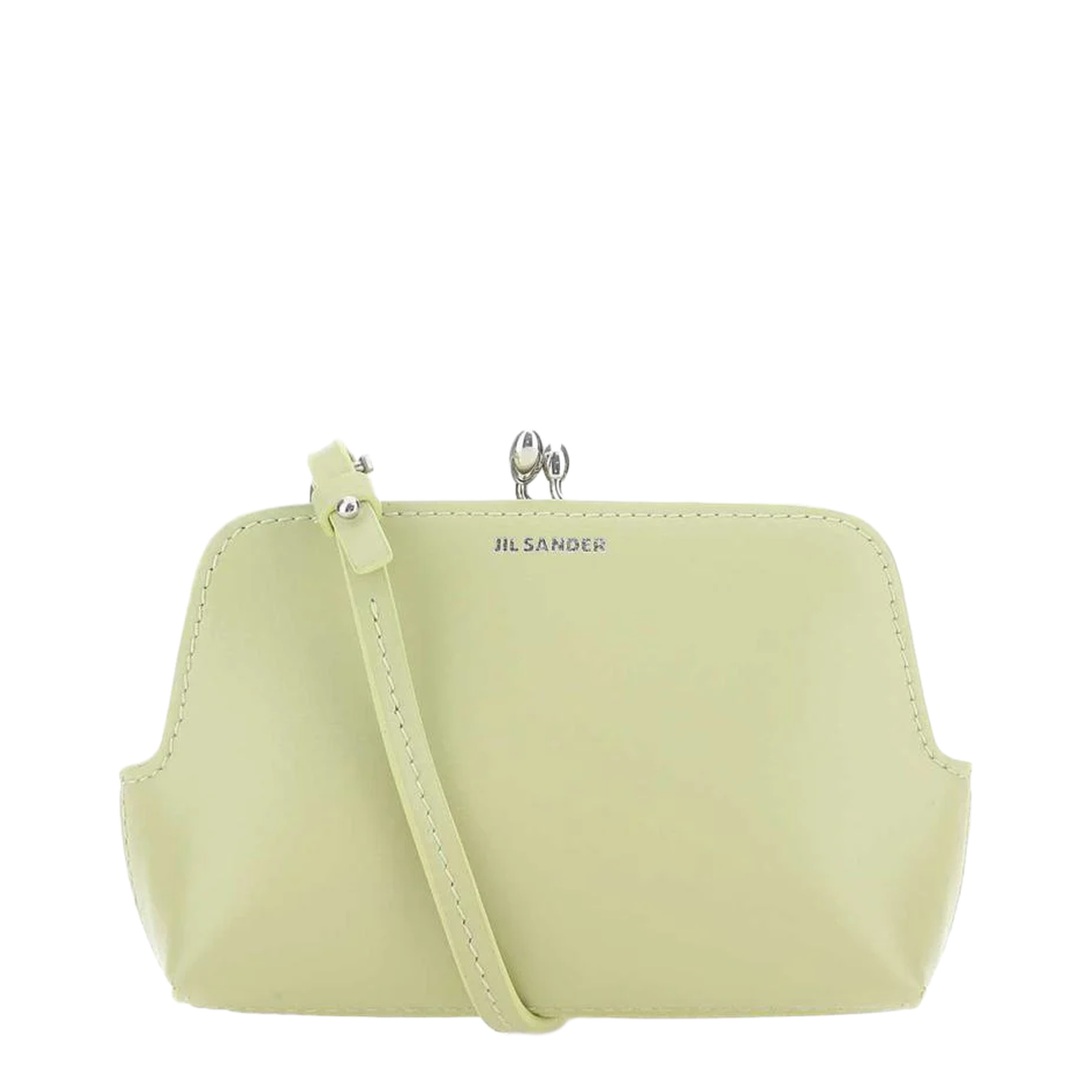 Pastel Green Leather Micro Goji Crossbody Bag