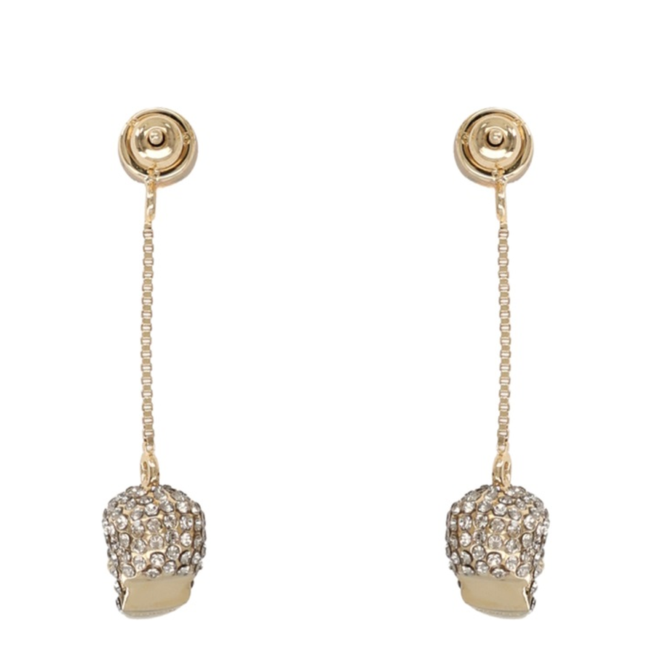 MAYFEYR - Alexander Mcqueen - Pave Skull Chain Earrings In Gold-Finish - 855412J160K2080