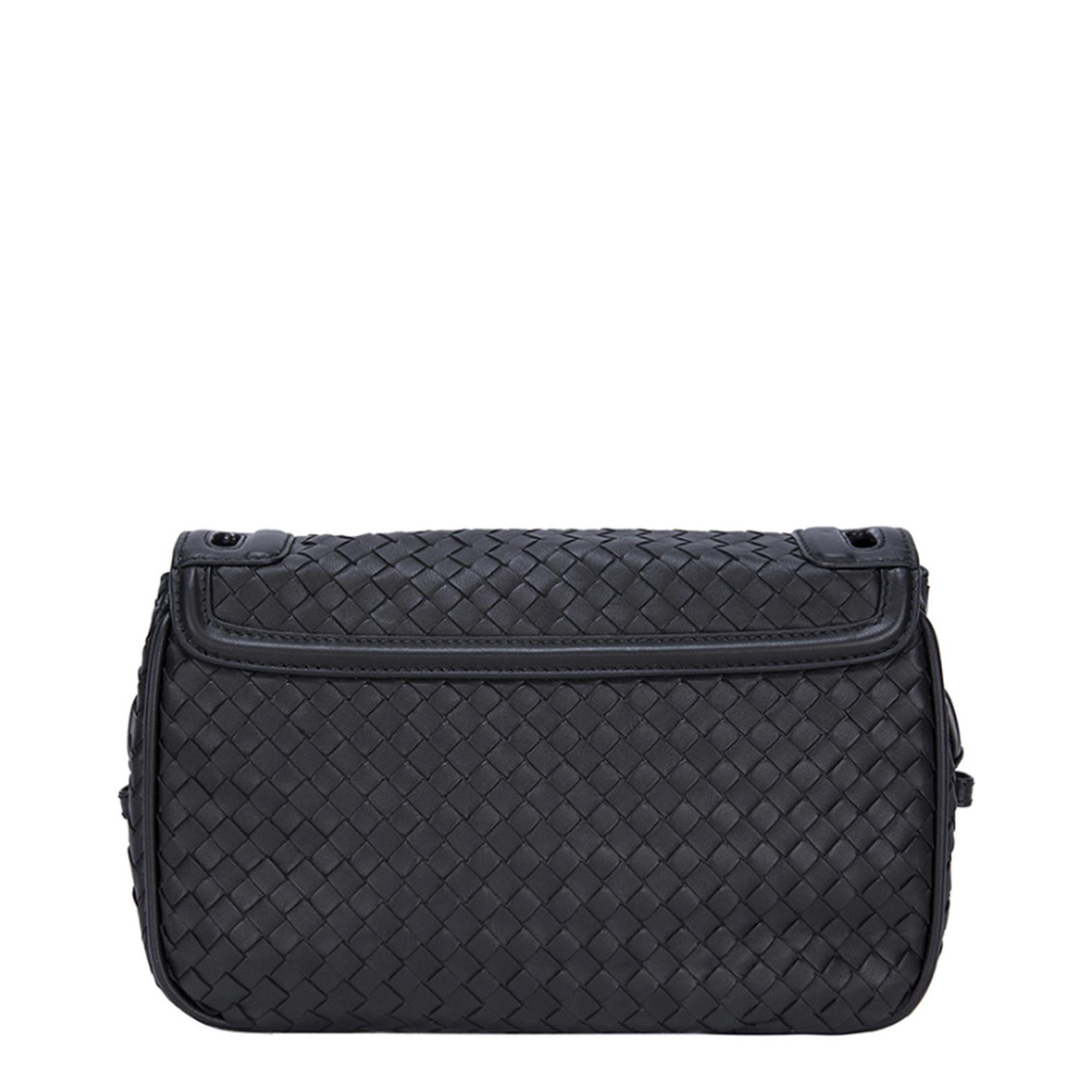 Intrecciato Leather Shoulder Bags - Black