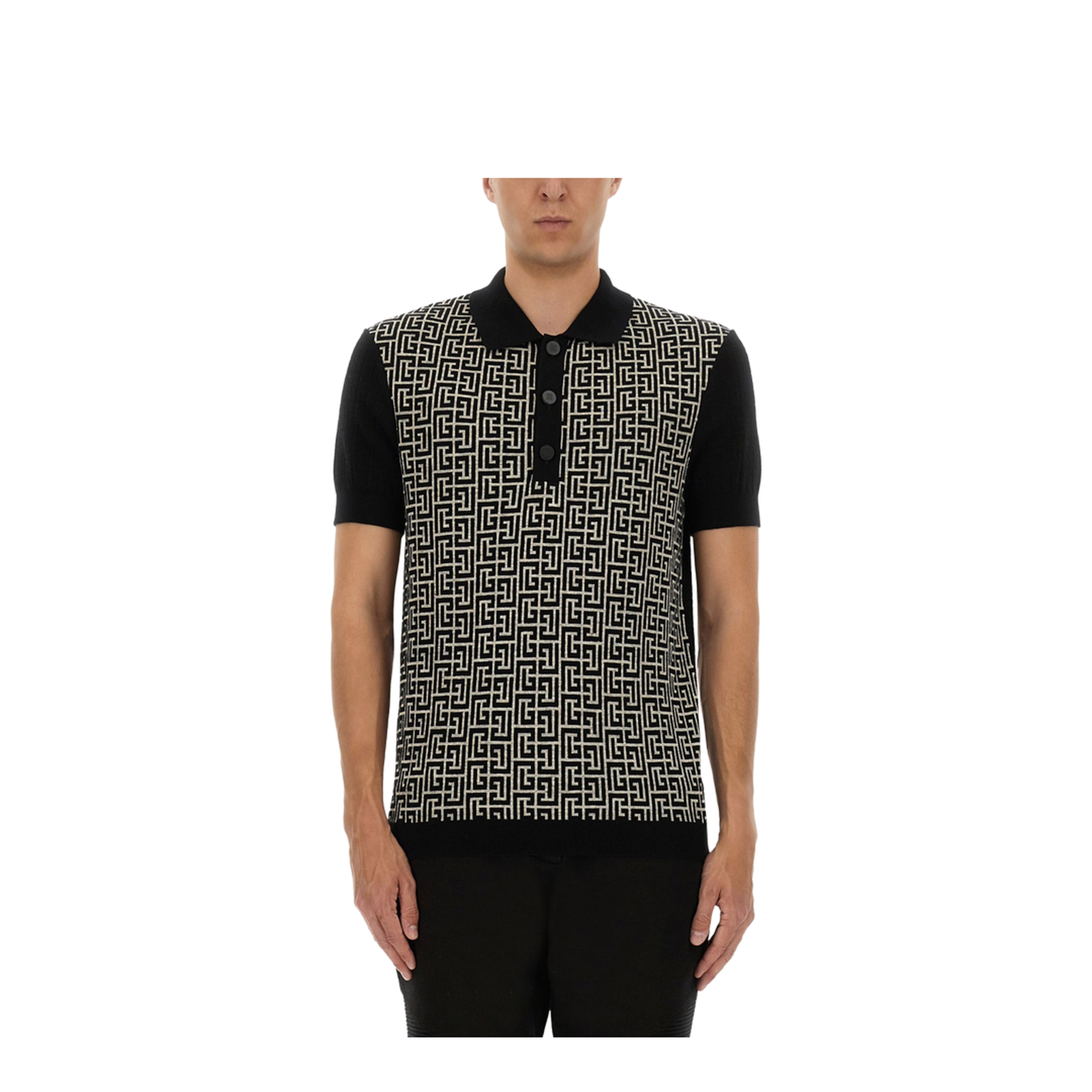 Monogram Polo Shirt Black
