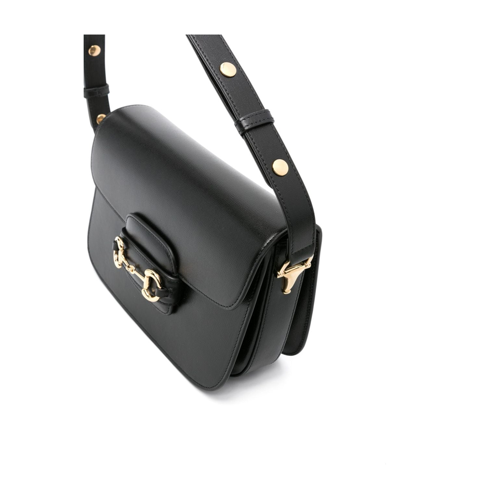 Horsebit 1955 Medium Leather Shoulder Bags - Black