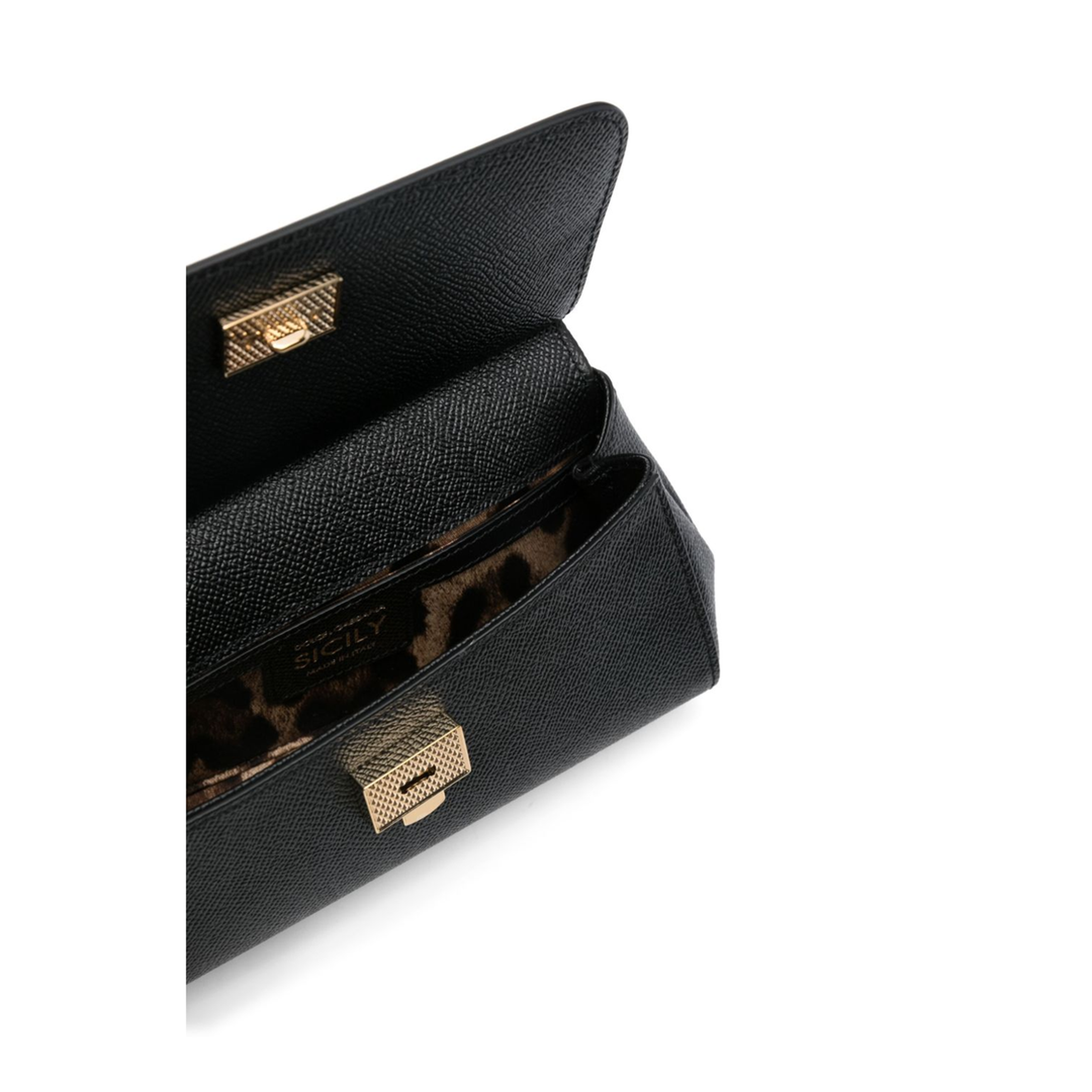 Sicily Small Calf Leather Top-Handle Bag - Nero