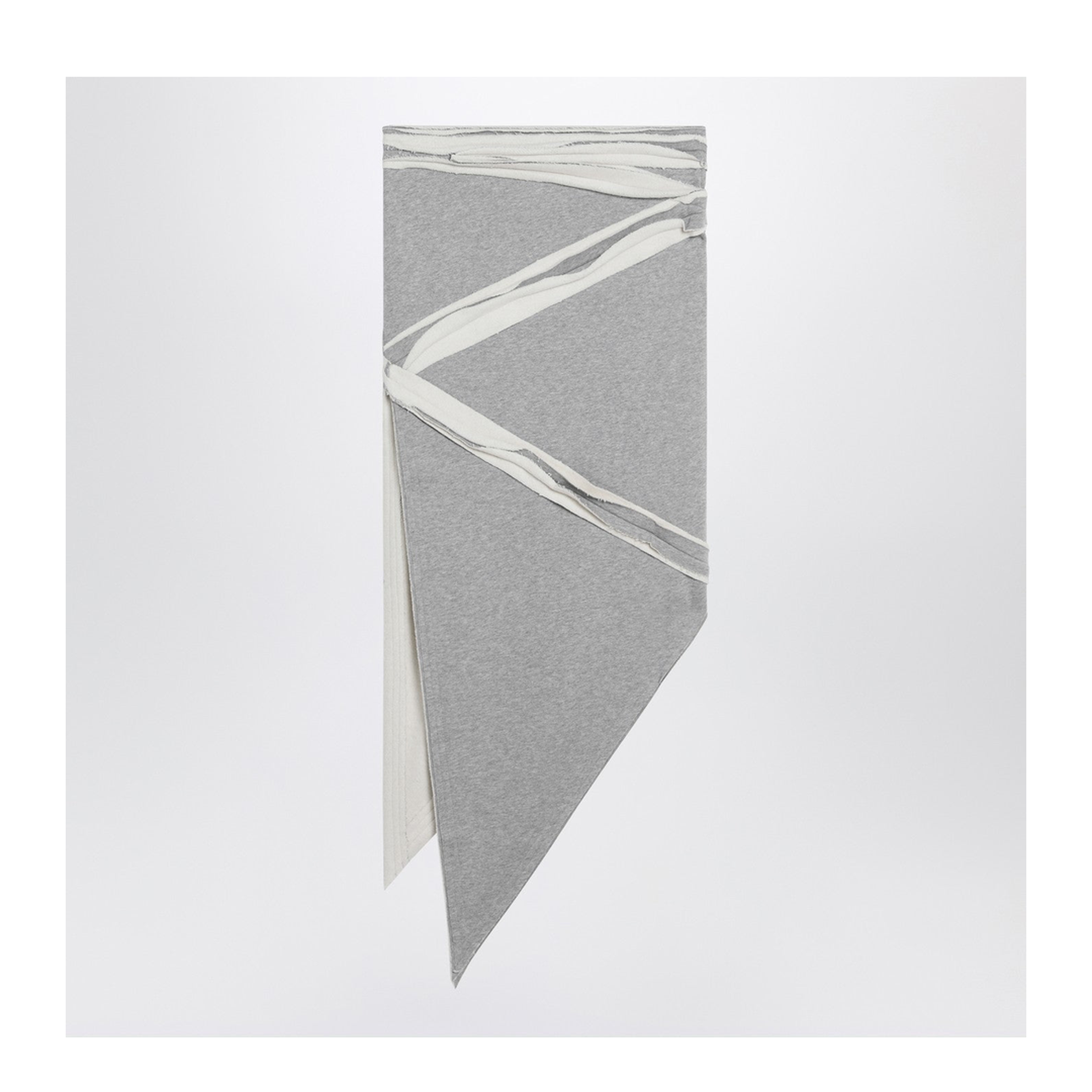 MAYFEYR - The Attico - Asymmetric Grey Mélange Cotton Skirt - 251WCS00277JJF003A183