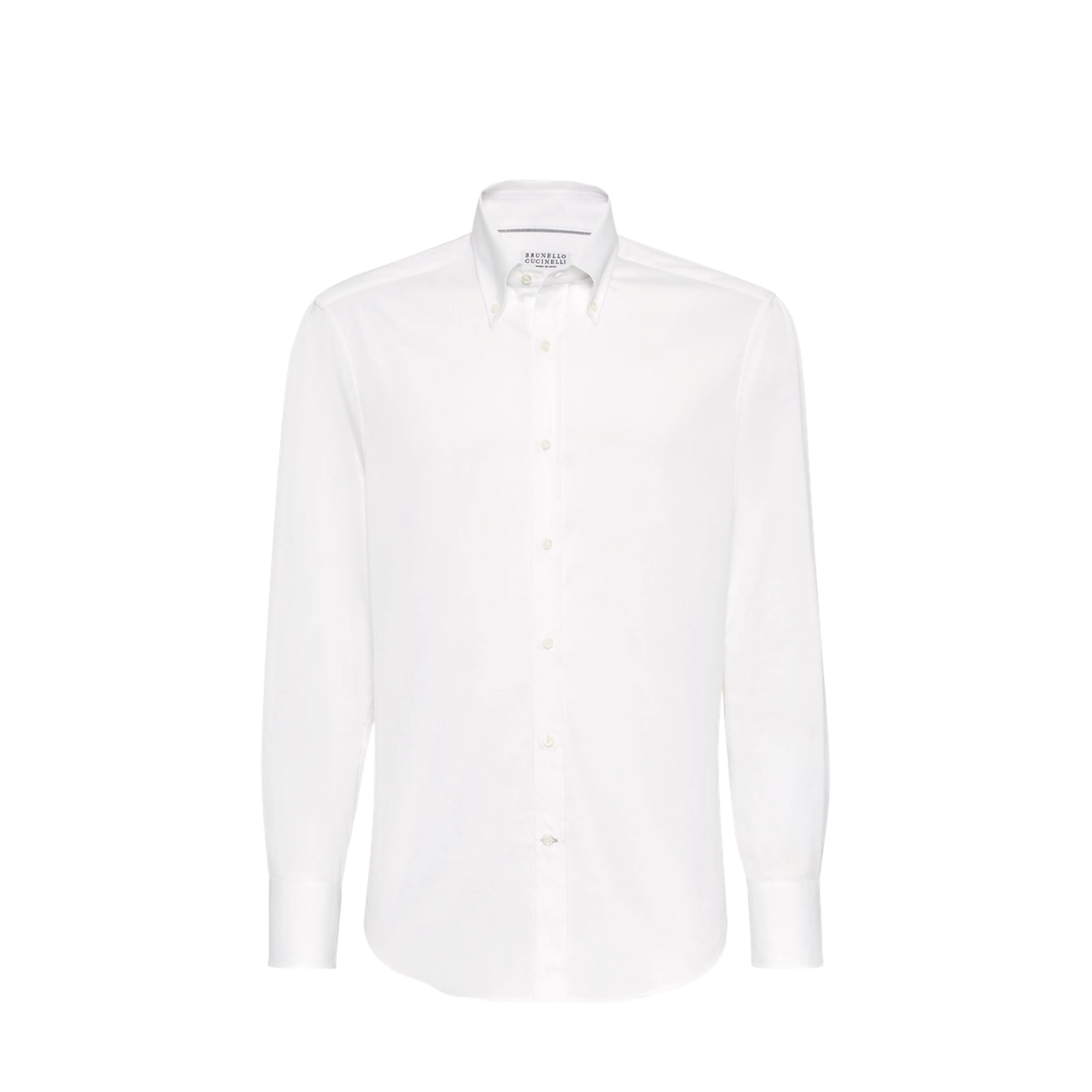 Button-Down Collar Shirt in White