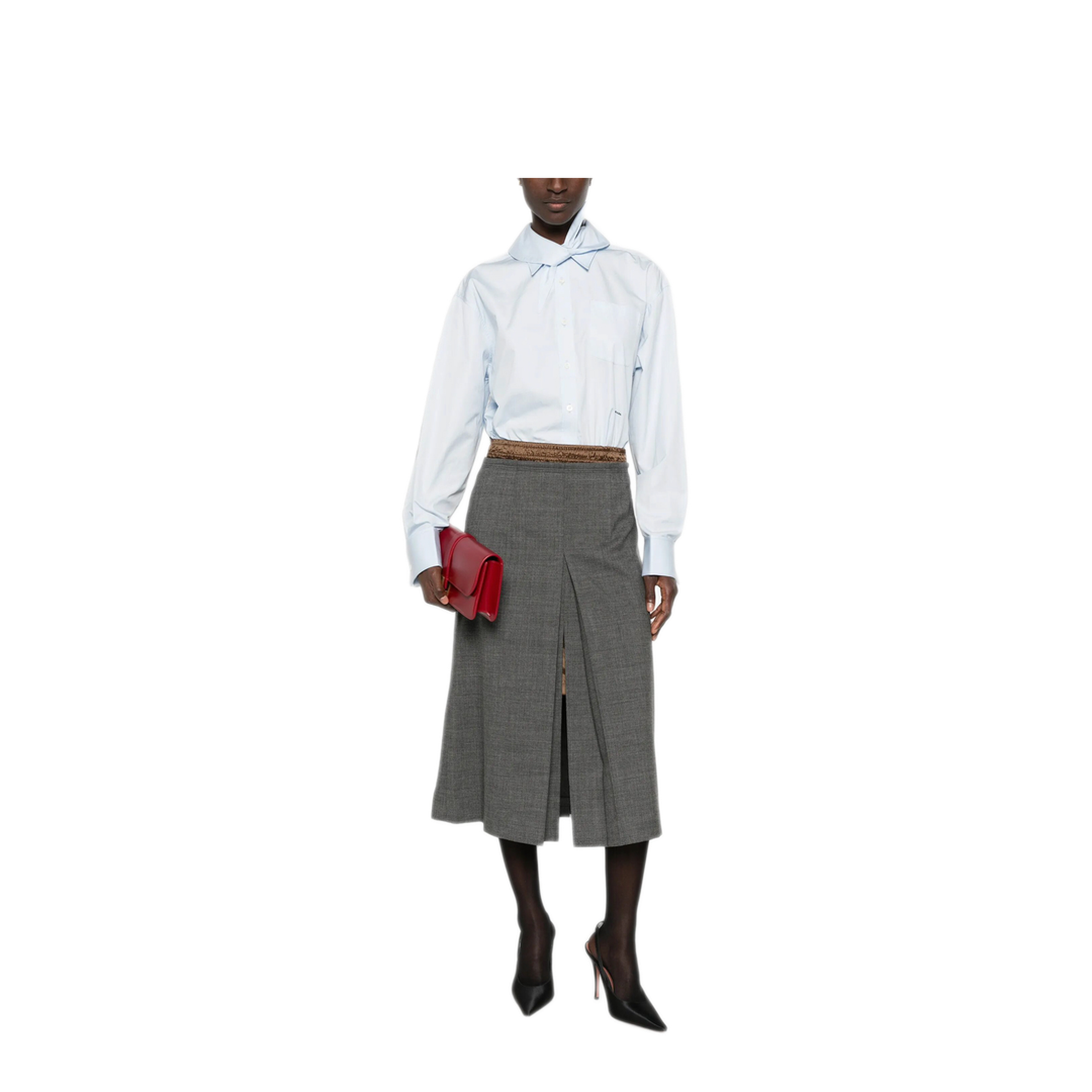 MAYFEYR - Prada - Poplin Shirt With Knot Detail - P470JRSOOO1XV2F0M10