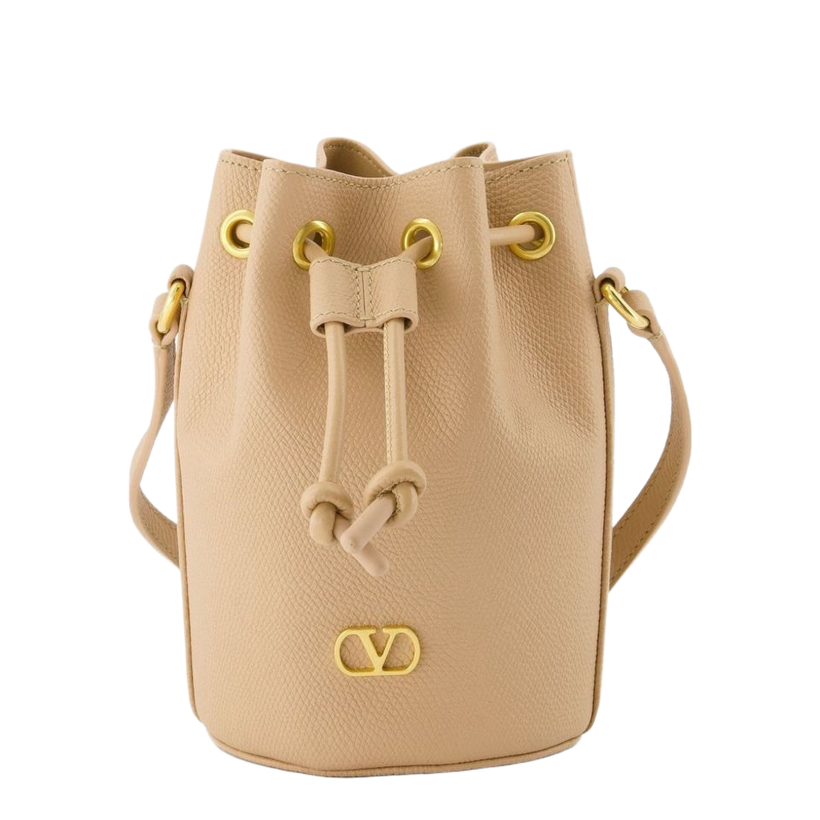 Mini Leather Bucket Bag