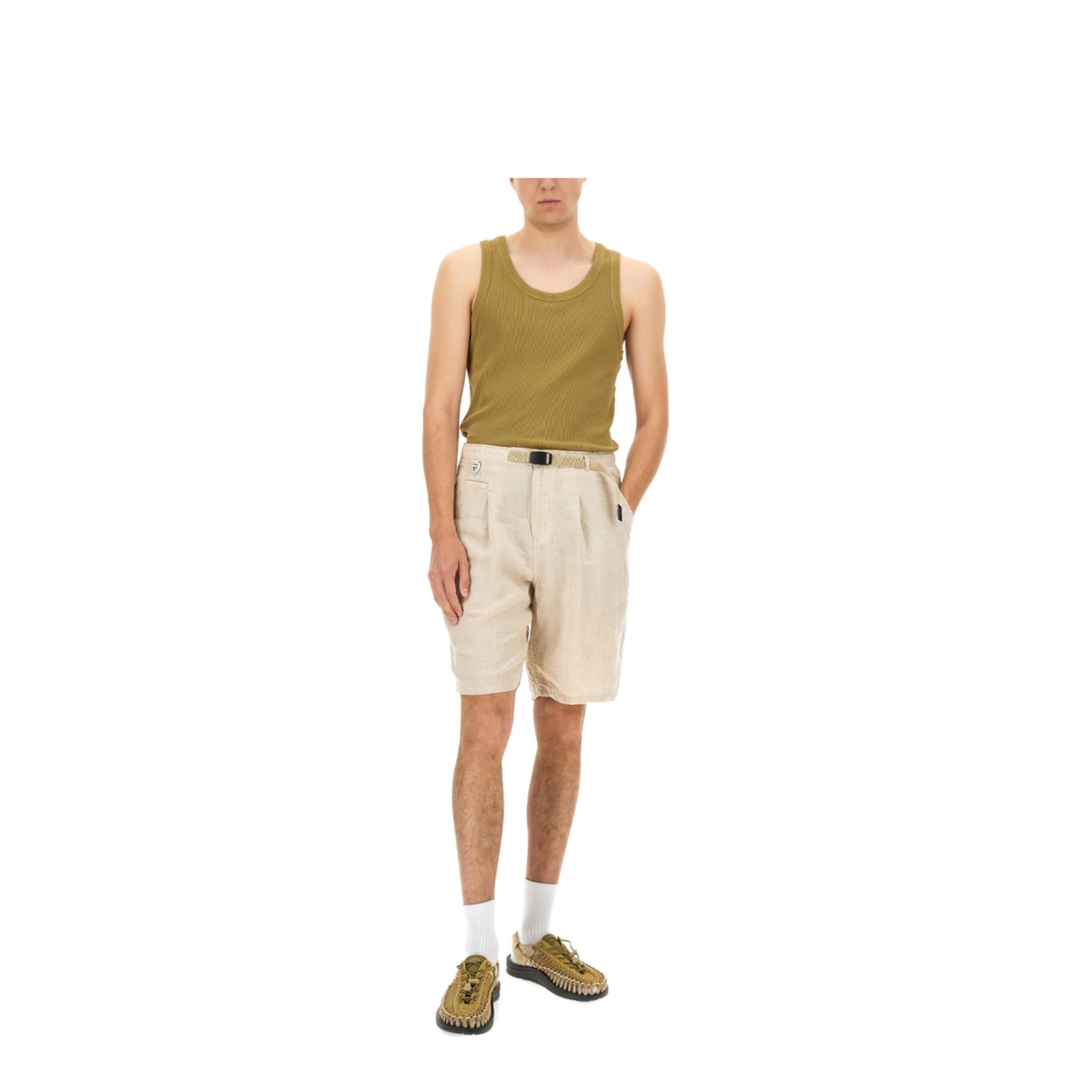 MAYFEYR - UNDERCOVER - Linen Shorts - UC1E4518NATURAL
