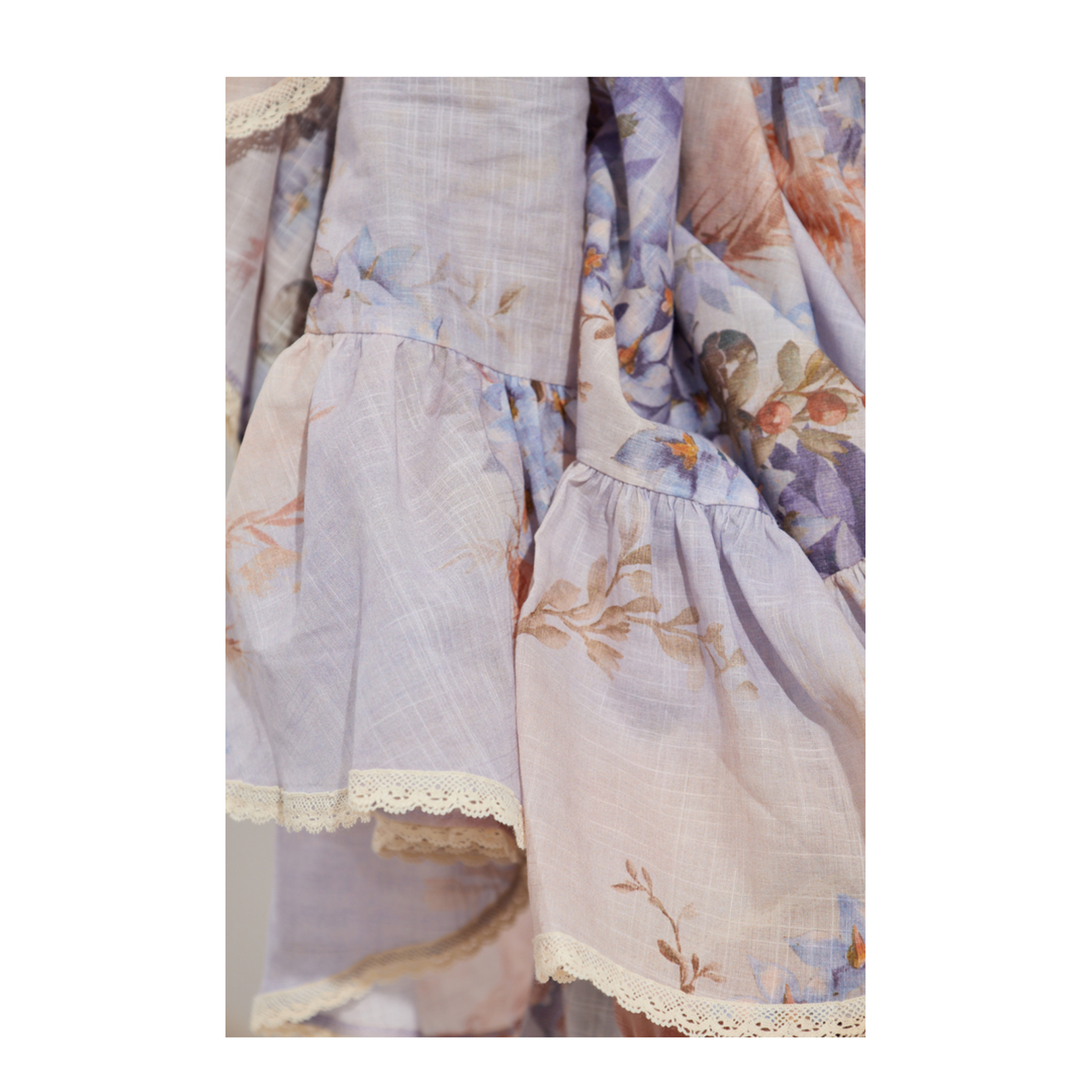 Oversize Dress with Floral Motif