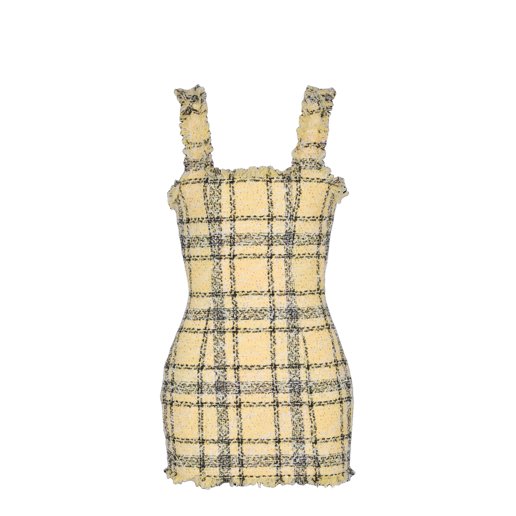 Short Strappy Dress in Glitter Tweed