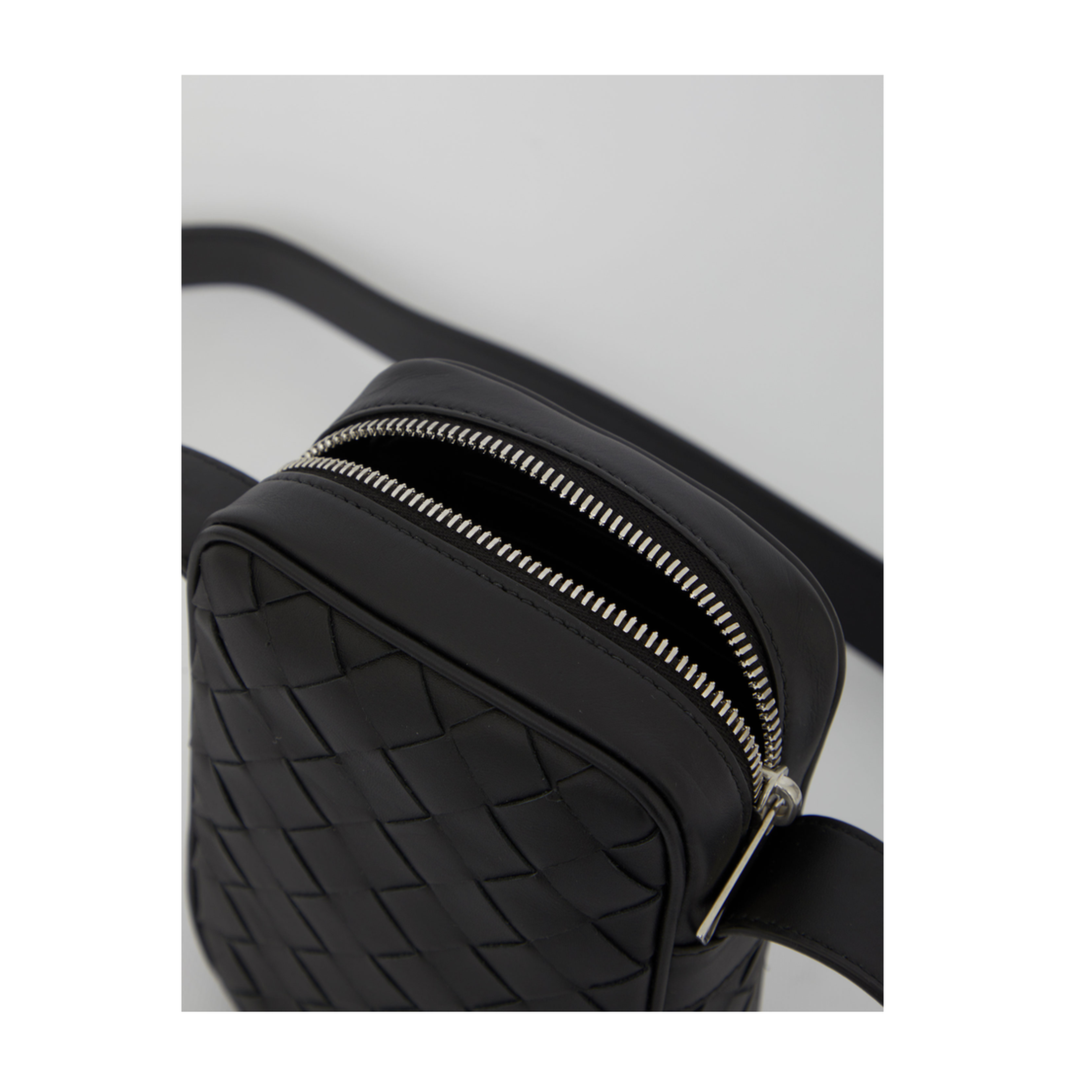 Cassette Mini Leather Crossbody Bags - Black