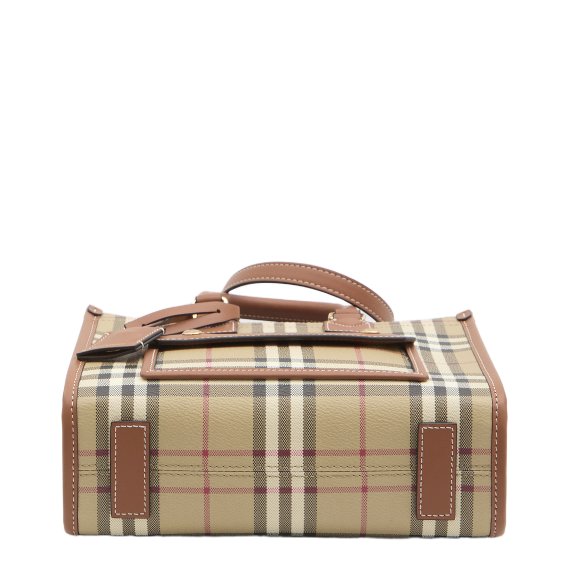 Mini Freya Tote Bag Check Coated Cotton Blend