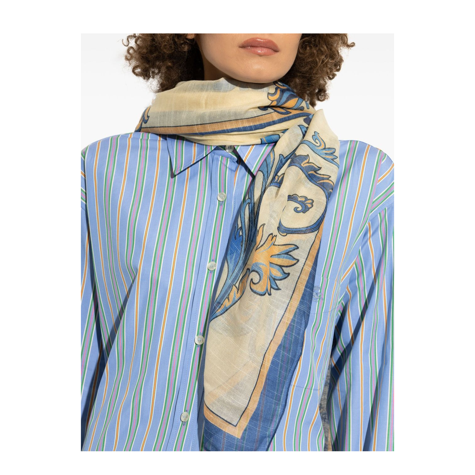 Paisley Pattern Silk Blend Scarf