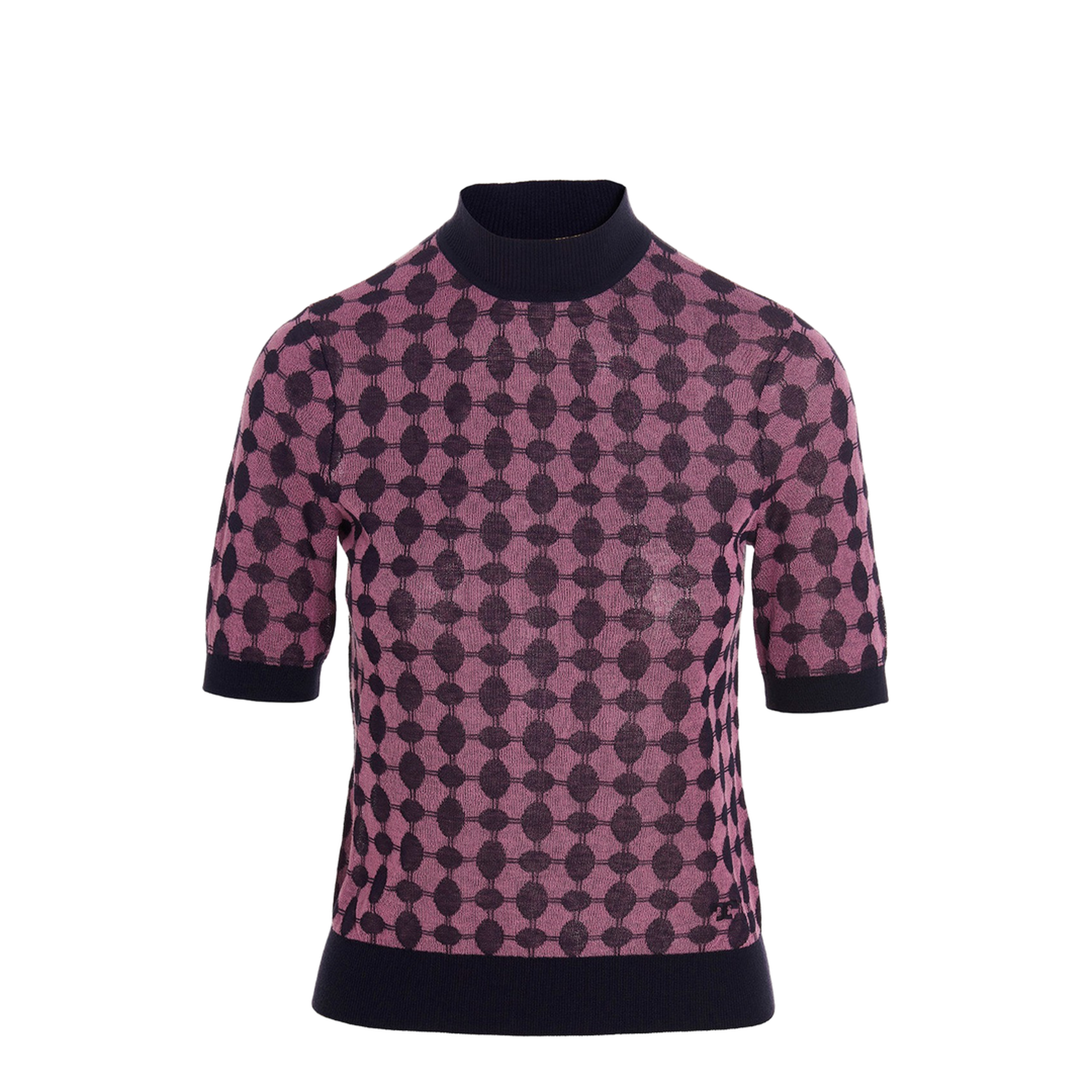 Patterned Turtleneck