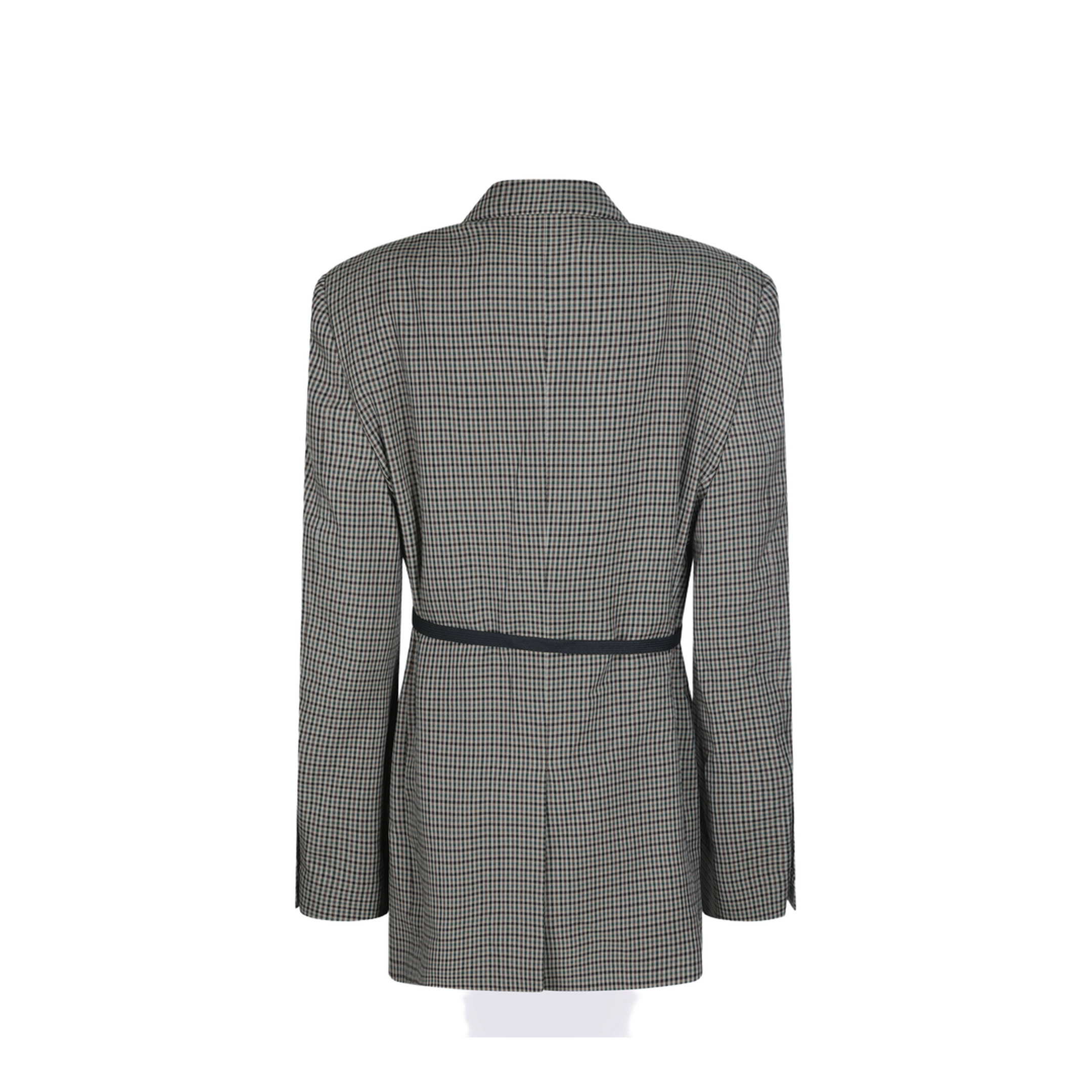 Wrap Tailored Jacket in Khaki/Brown