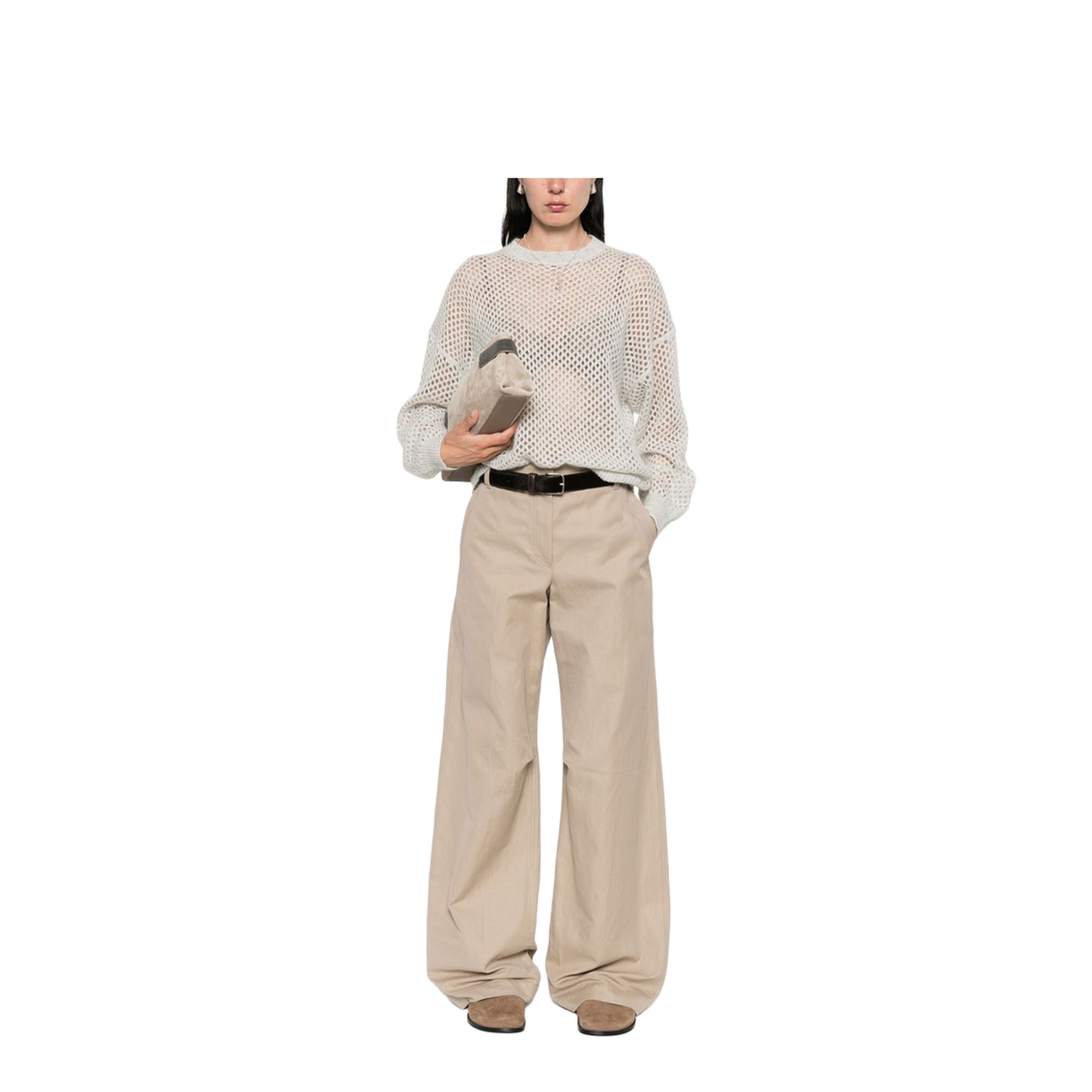 Wool Open-Knit Sweater