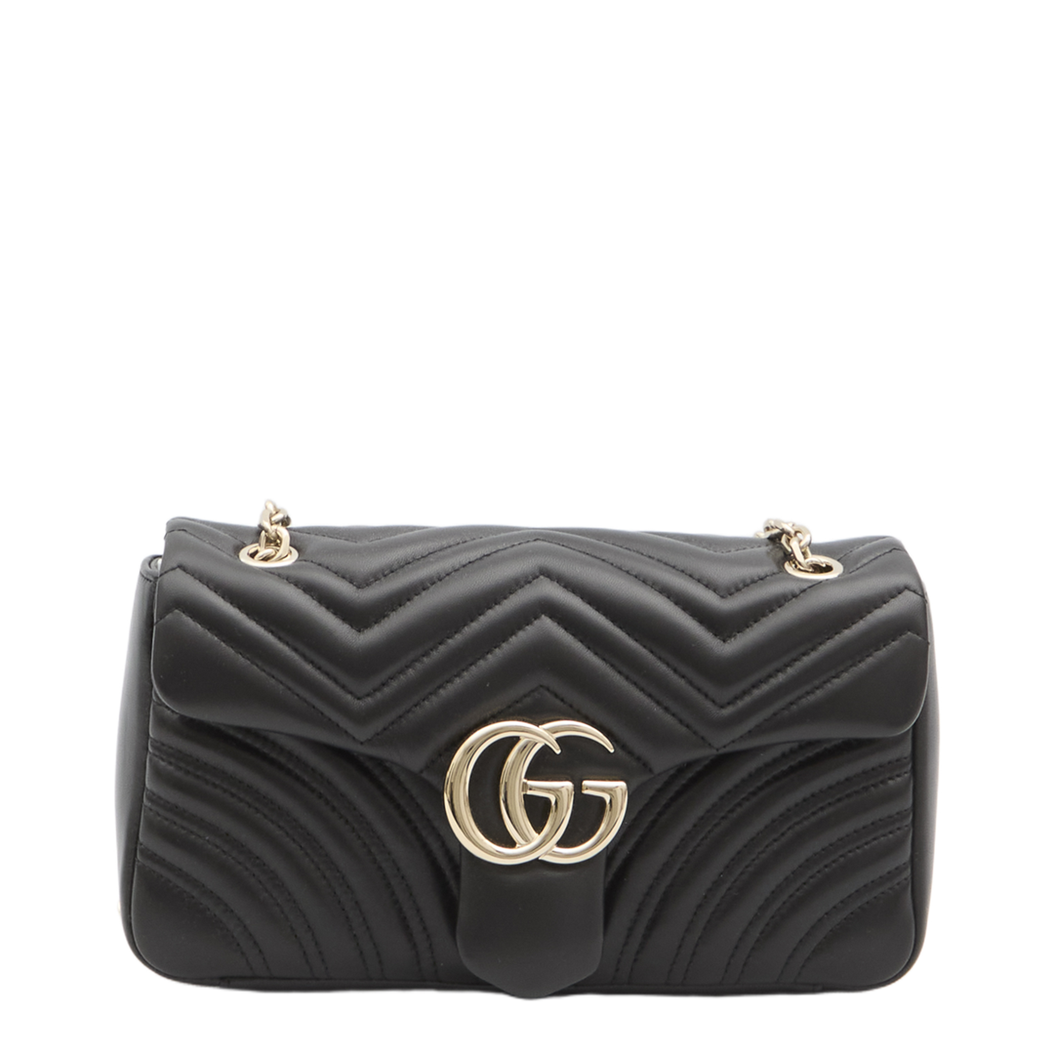 GG Marmont Medium Shoulder Bag - Black
